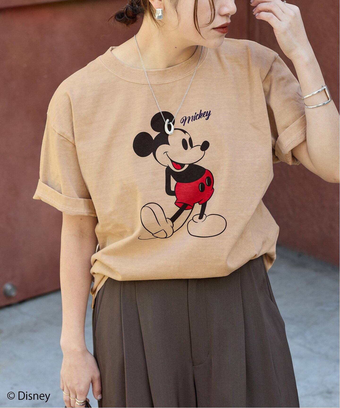WEB・一部店舗限定》ピグメントMICKEY / Tシャツ（Tシャツ／カットソー 