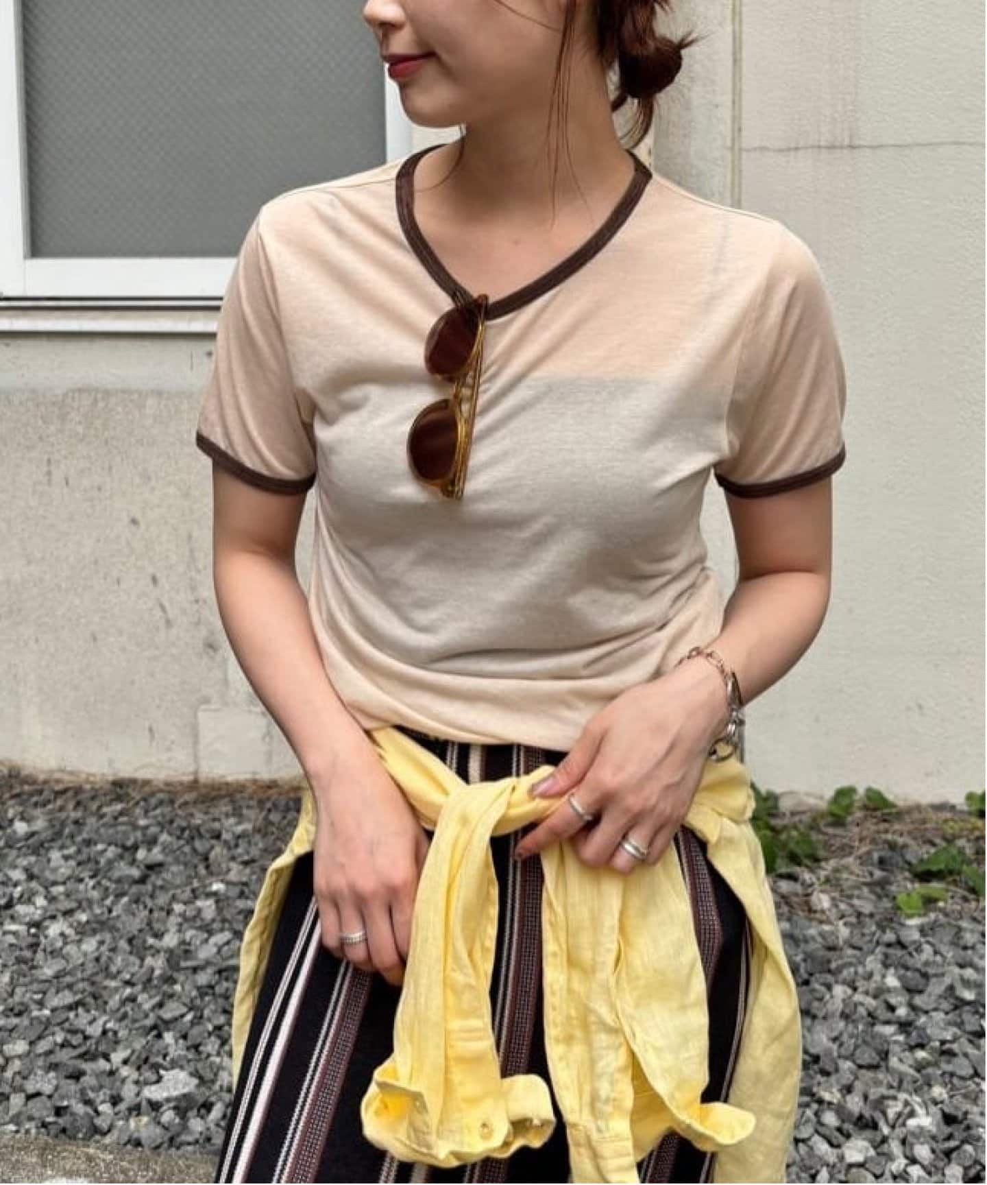 tシャツ ベロアパイピング シアーT レディース JOURNAL STANDARD tシャツ ベロアパイピング シアーT レディース