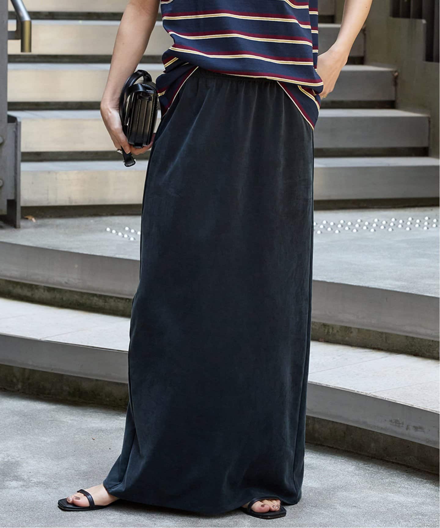 JOURNAL STANDARD ロングスカート 美品 mimigrant タイトスカート ロング丈ストレッチレース sk031a-01