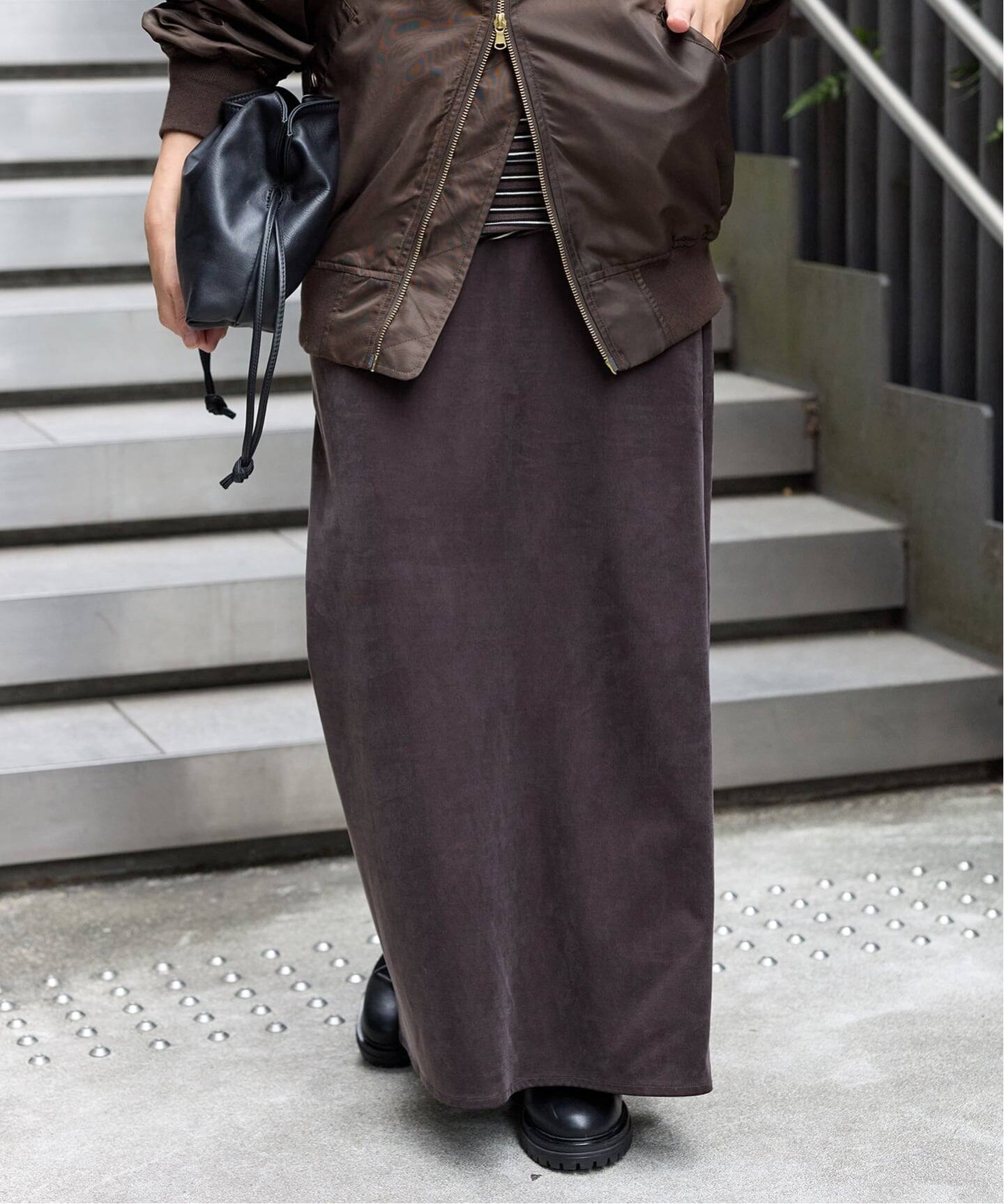 追加4》フィブリルキュプラジャージーマキシスカート（ロング・マキシ