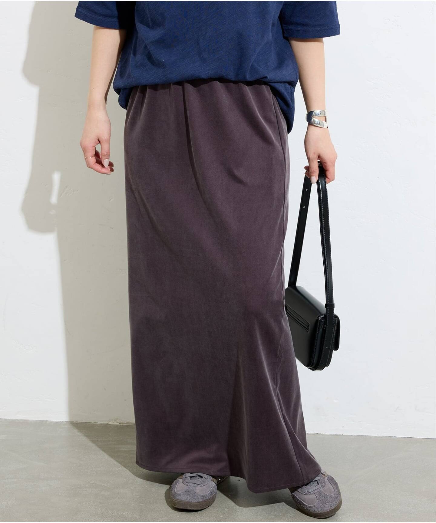 ジャーナルスタンダード　フィブリルキュプラジャージーマキシスカート　ブラウン 追加4》フィブリルキュプラジャージーマキシスカート（ロング・マキシ