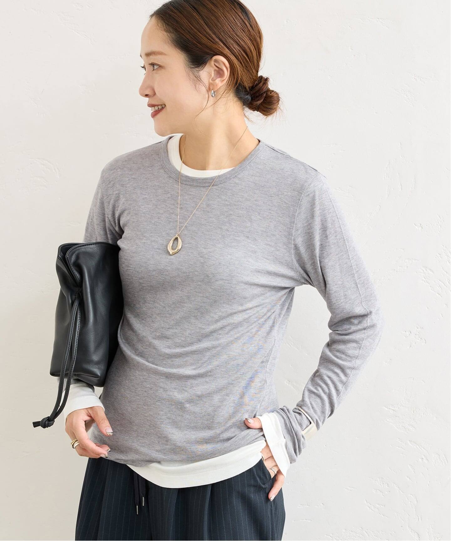 【新品未使用タグ付】 ジャーナルスタンダード パイル裏毛Tシャツ 完売 24SS ウールMIX シアーロングT（Tシャツ／カットソー）｜JOURNAL STANDARD