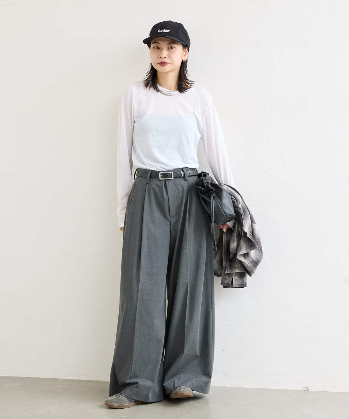 クルーネックコンパクトシアーロングT（Tシャツ／カットソー
