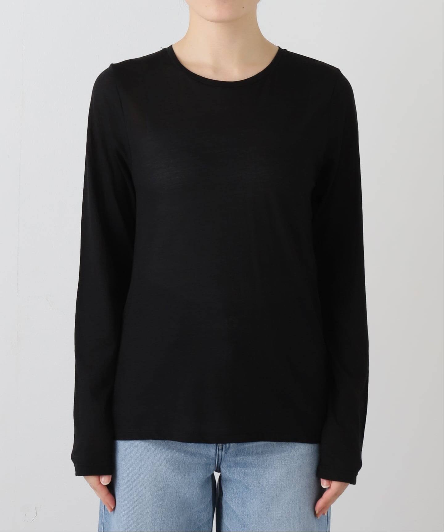 クルーネックコンパクトシアーロングT（Tシャツ／カットソー