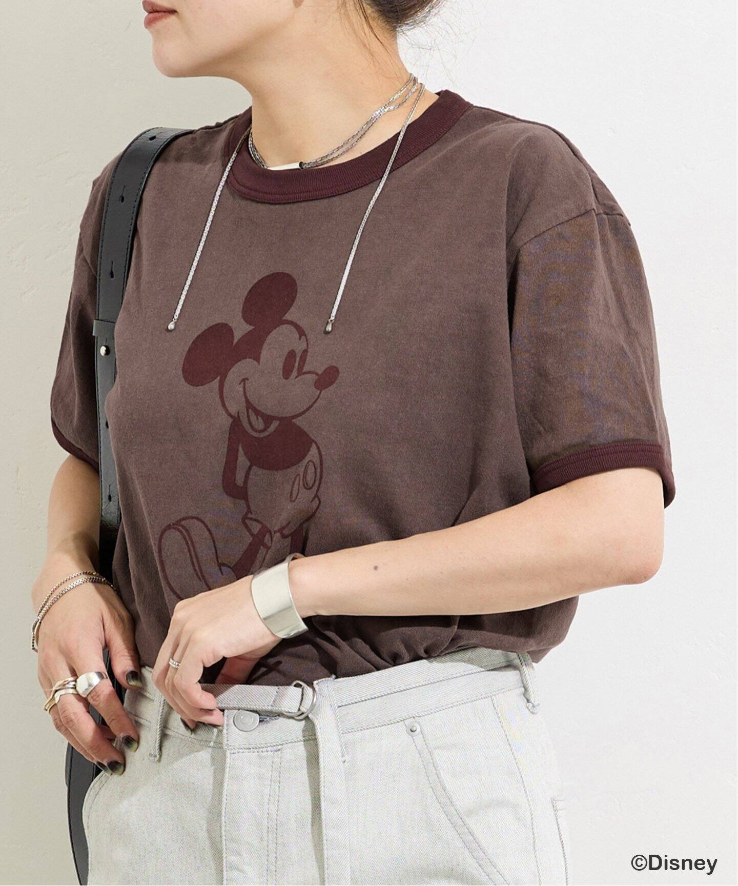追加》MICKEY / リンガーTシャツ（Tシャツ／カットソー