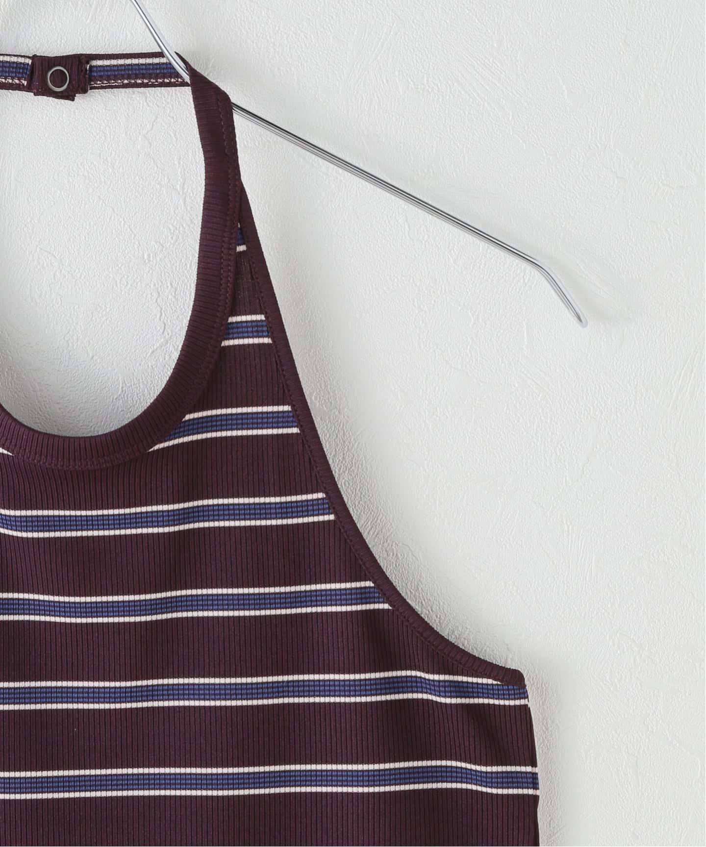 マルチボーダーホルターネックプルオーバー（Tシャツ／カットソー