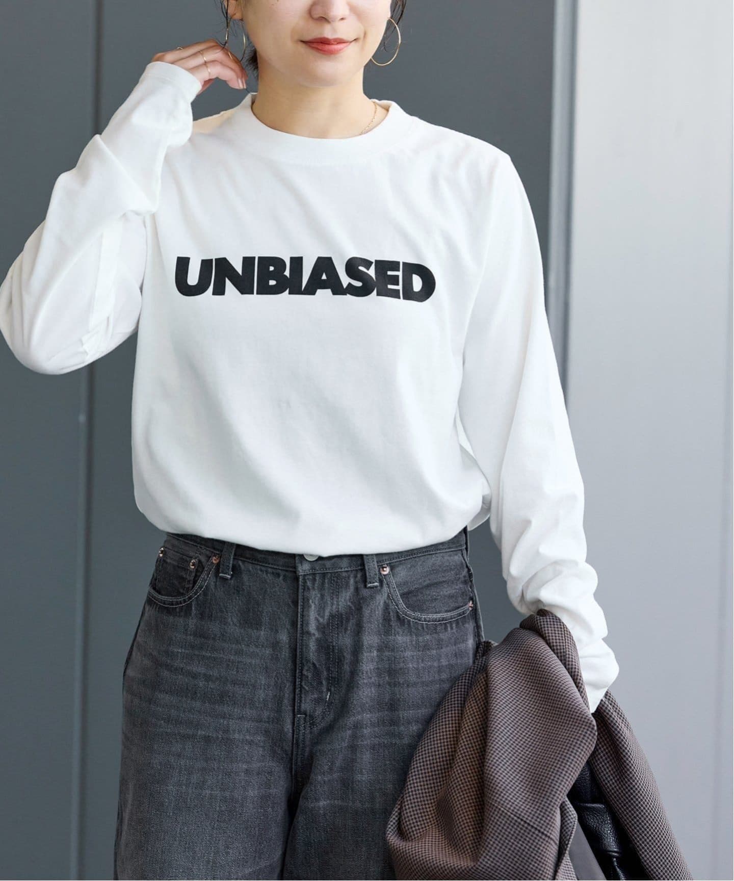 ジャーナルスタンダード　UNBIASED ロンT シルバー 追加2》UNBIASEDロングスリーブ Tシャツ（Tシャツ／カットソー