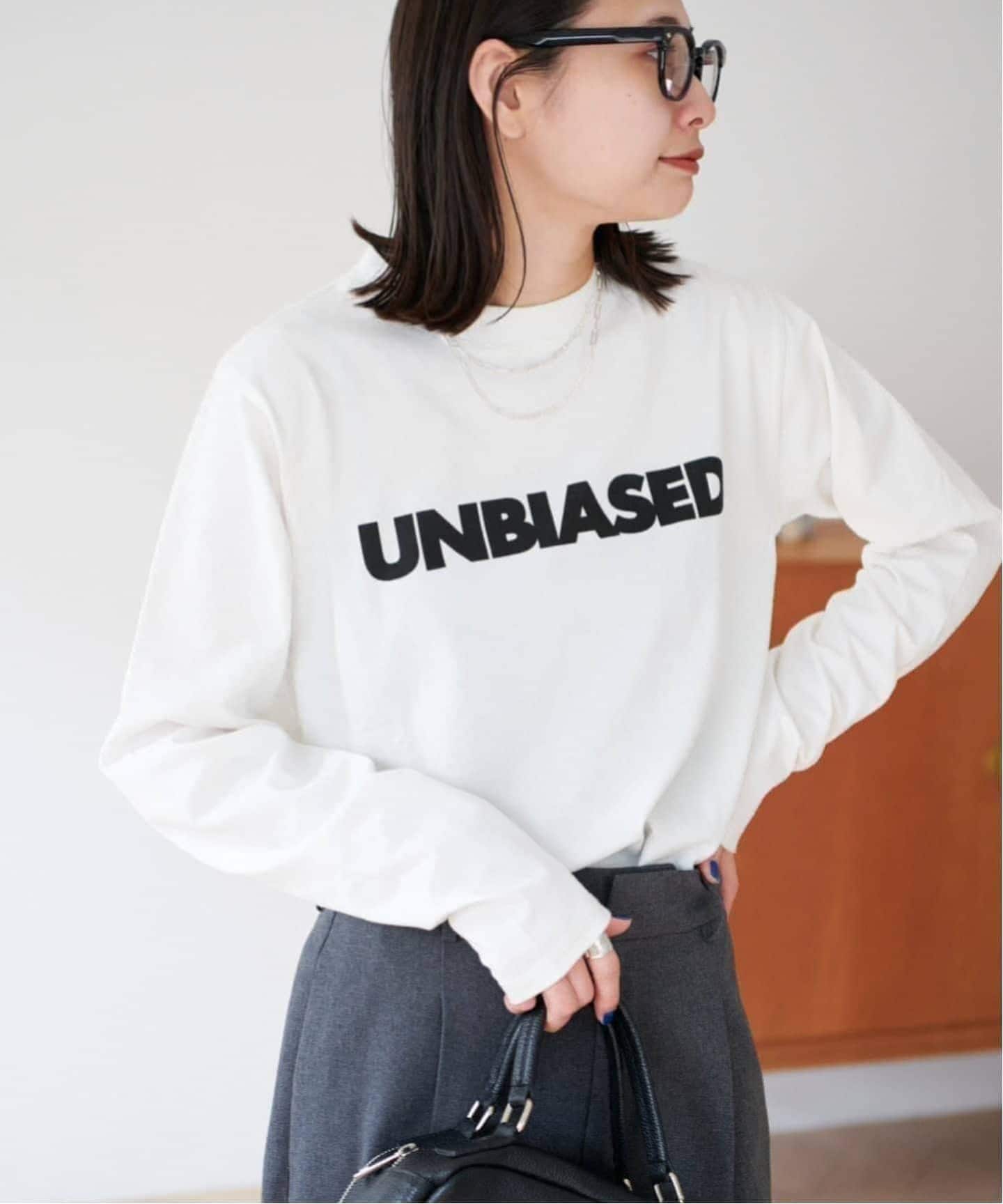 ジャーナルスタンダード　UNBIASED ロンT シルバー 追加3》UNBIASEDロングスリーブ Tシャツ（Tシャツ/カットソー