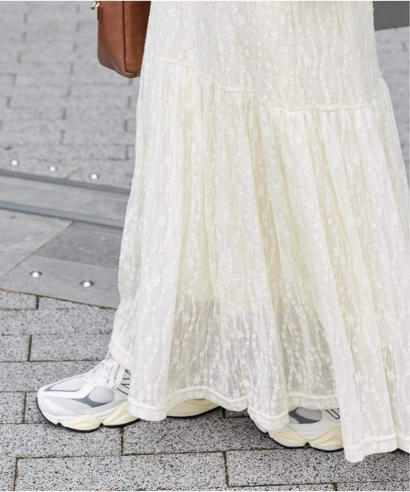 完売品⭐︎ジャガードレースラインオフホワイトスコート ジャガードタックフレアスカート≪手洗い可能≫ | QUEENS COURT（Women