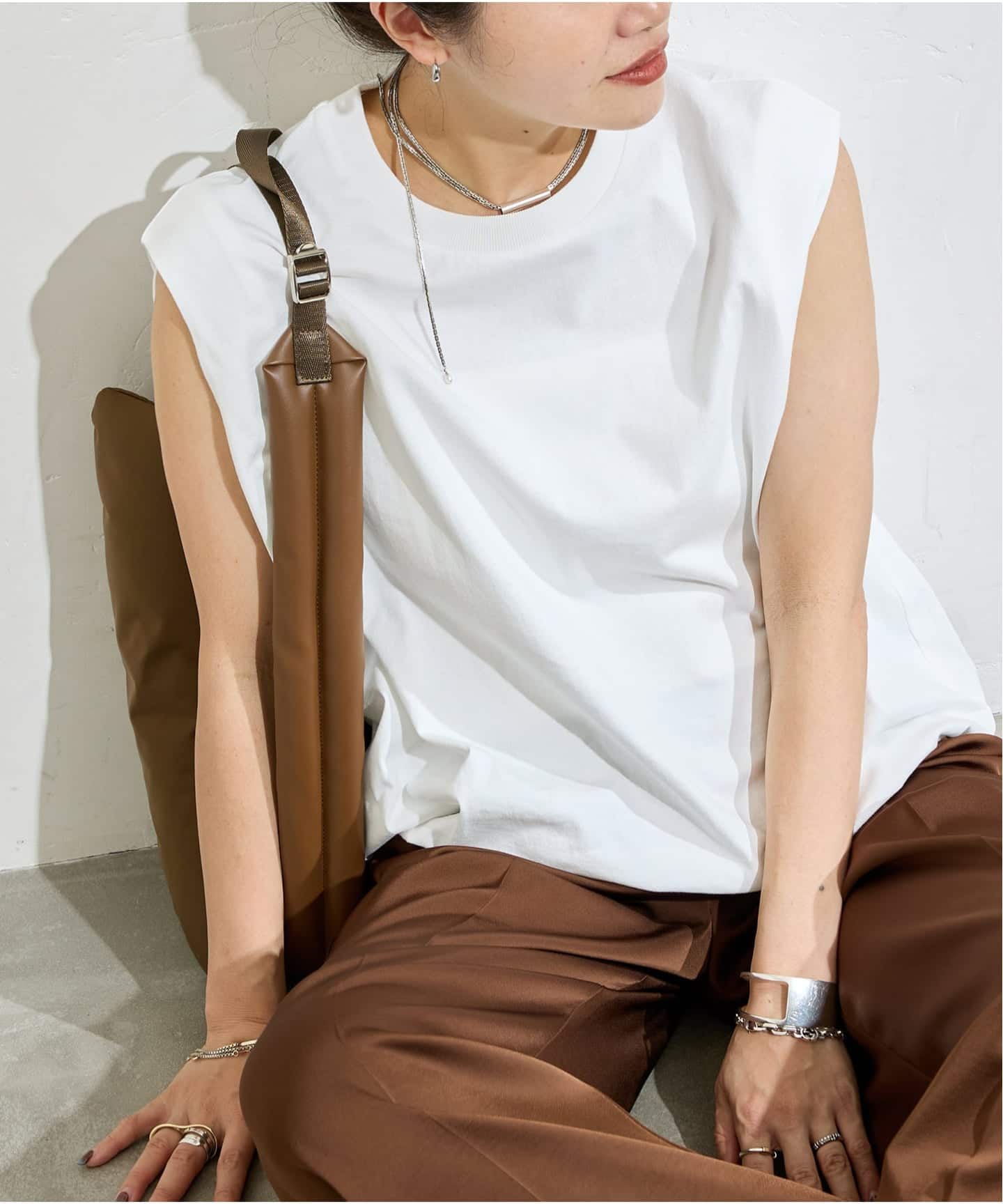 《追加2》シャーリングノースリーブTシャツ