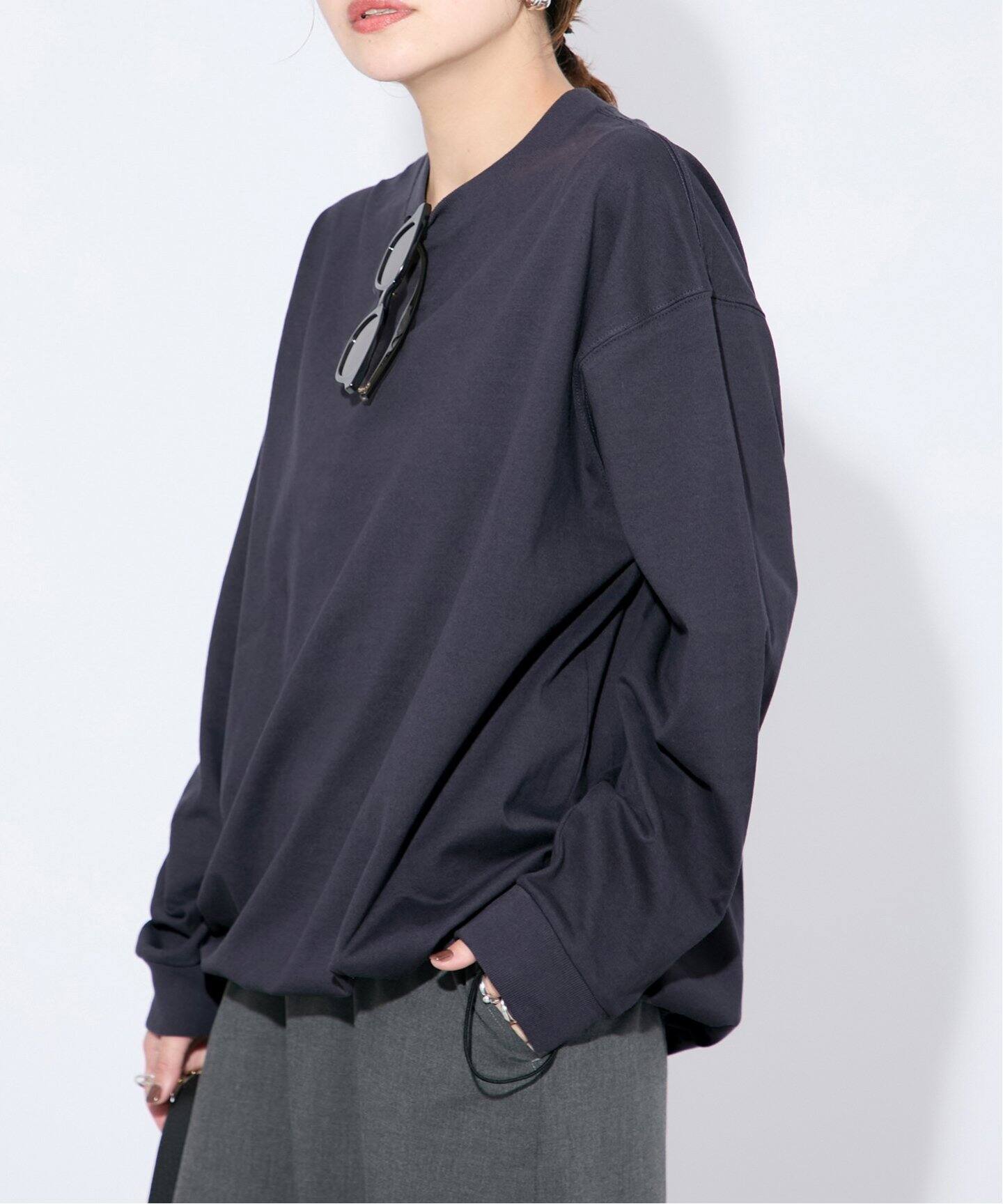 追加》シャーリングロングスリーブTシャツ（Tシャツ／カットソー