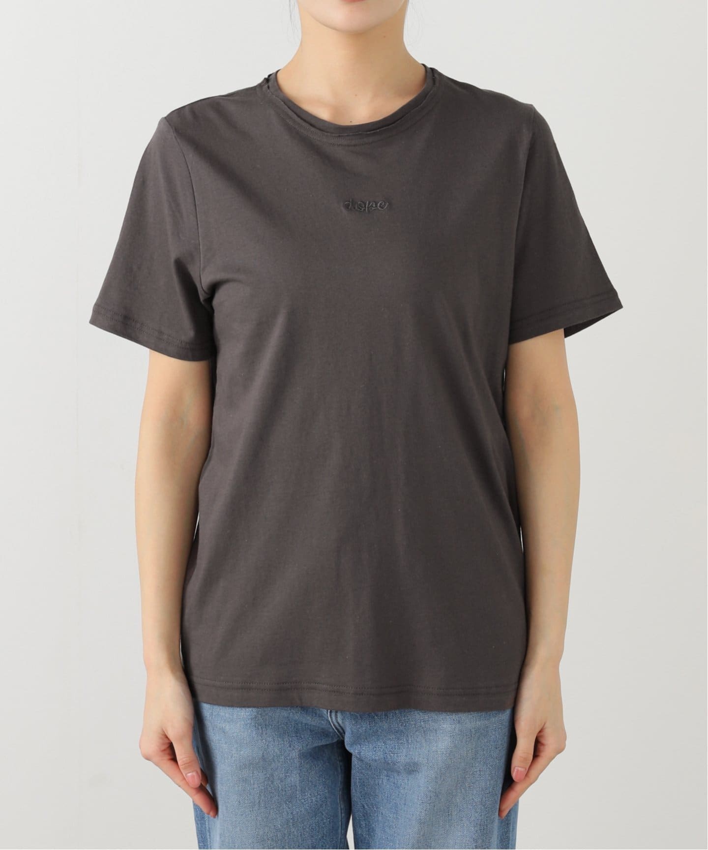 tシャツ 麻混天竺ワンポイントシシュウTシャツ レディース 麻混天竺ワンポイントシシュウTシャツ（Tシャツ／カットソー