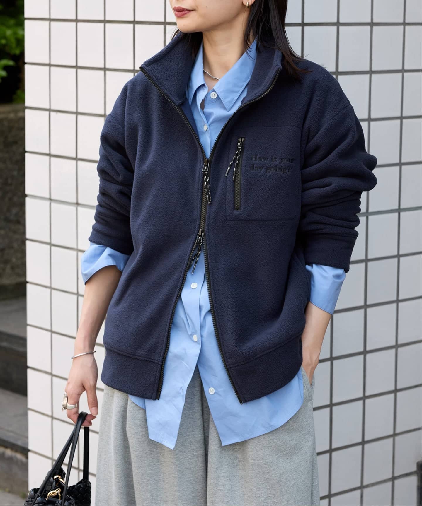 《予約》フリースダブルジップブルゾン