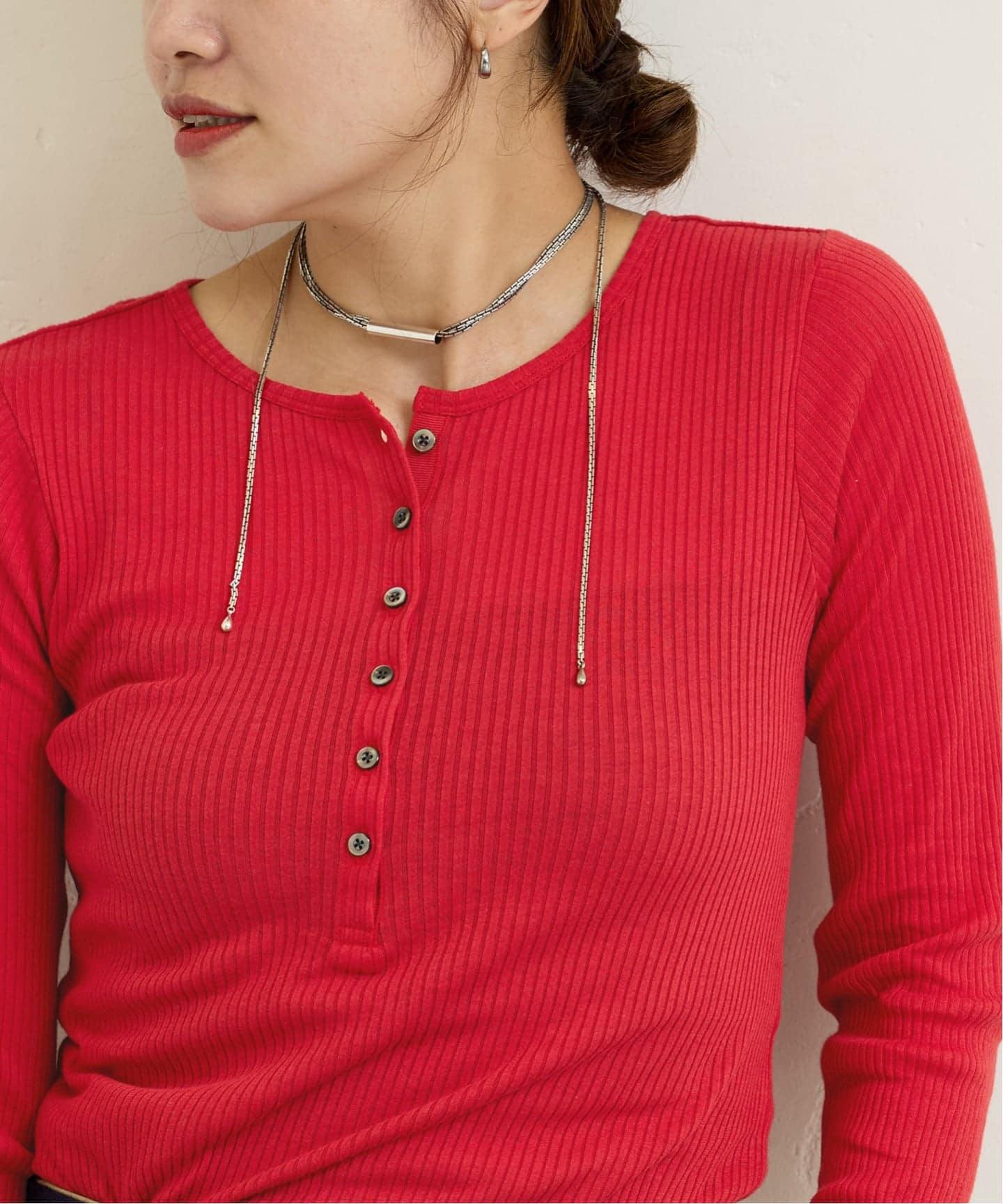 追加2》シアーテレコヘンリーネックプルオーバー（Tシャツ／カットソー