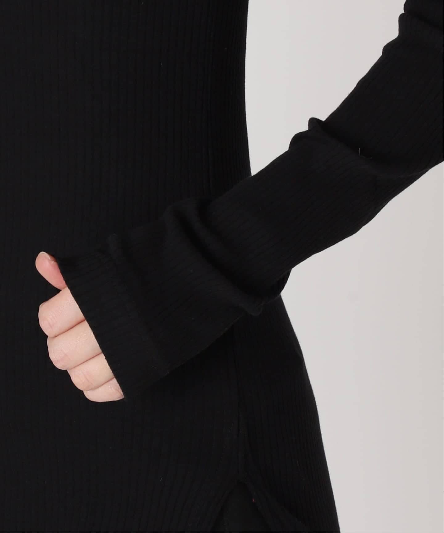 シアーヘンリーネックプルオーバー　ブラック ETRE TOKYO 25AW シアーヘンリーネックプルオーバー ブラック シアー