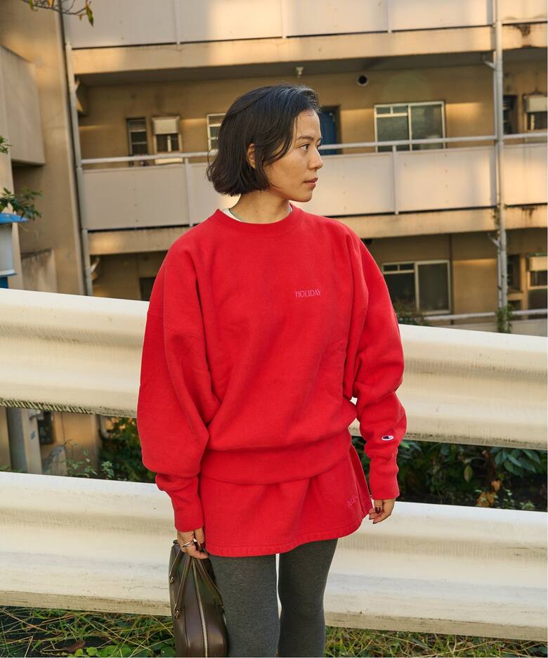 CHAMPION×JOURNAL STANDARD】by HOLIDAY REVERSE WEAVE CREW  