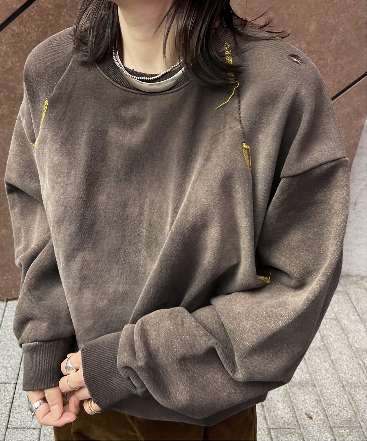 LAYAS/レイヤーズ】ダメージフウスウェット LAYAS/レイヤーズ】 ダメージフウスウェット（スウェット）｜JOURNAL