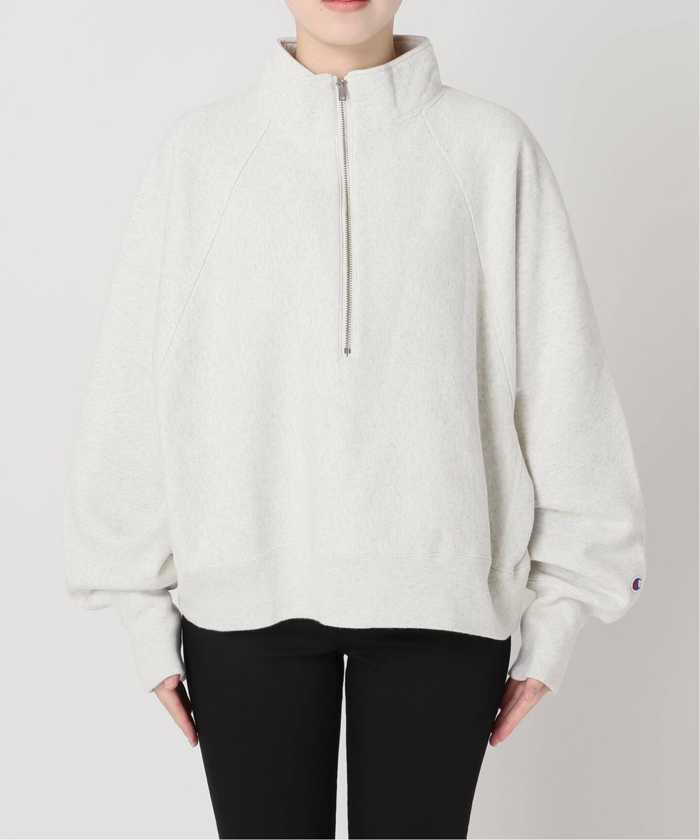 別注【CHAMPION/チャンピオン】for JS ハーフジップスウェット