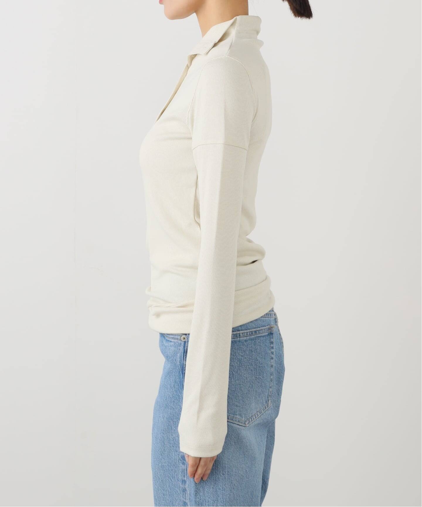 LOW CLASSIC/ロウ・クラシック】 BUTTON UP WRAP T SHIRT（Tシャツ