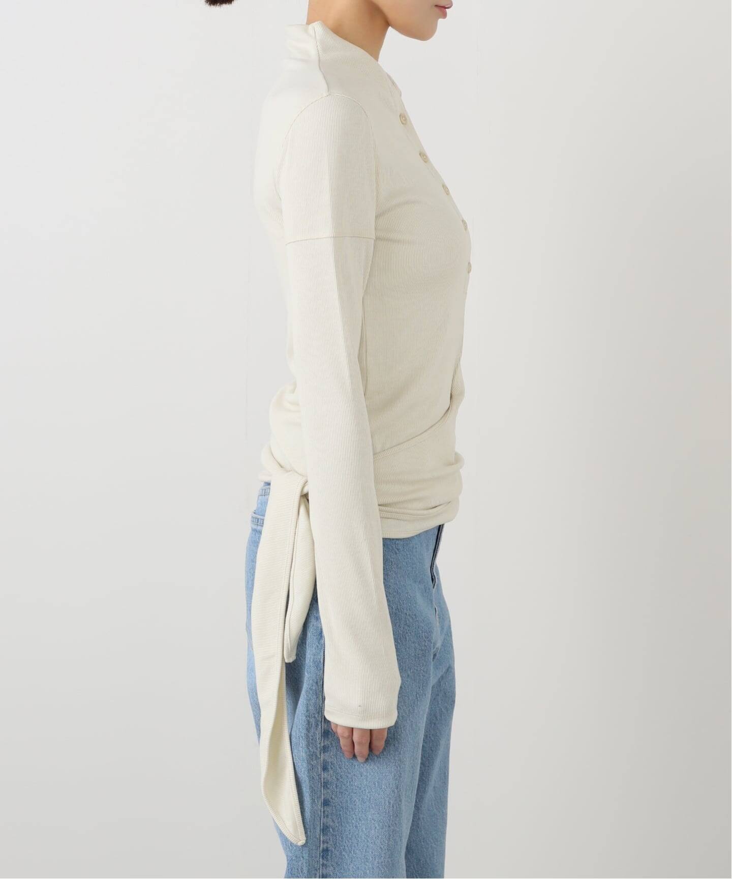 LOW CLASSIC/ロウ・クラシック】 BUTTON UP WRAP T SHIRT（Tシャツ