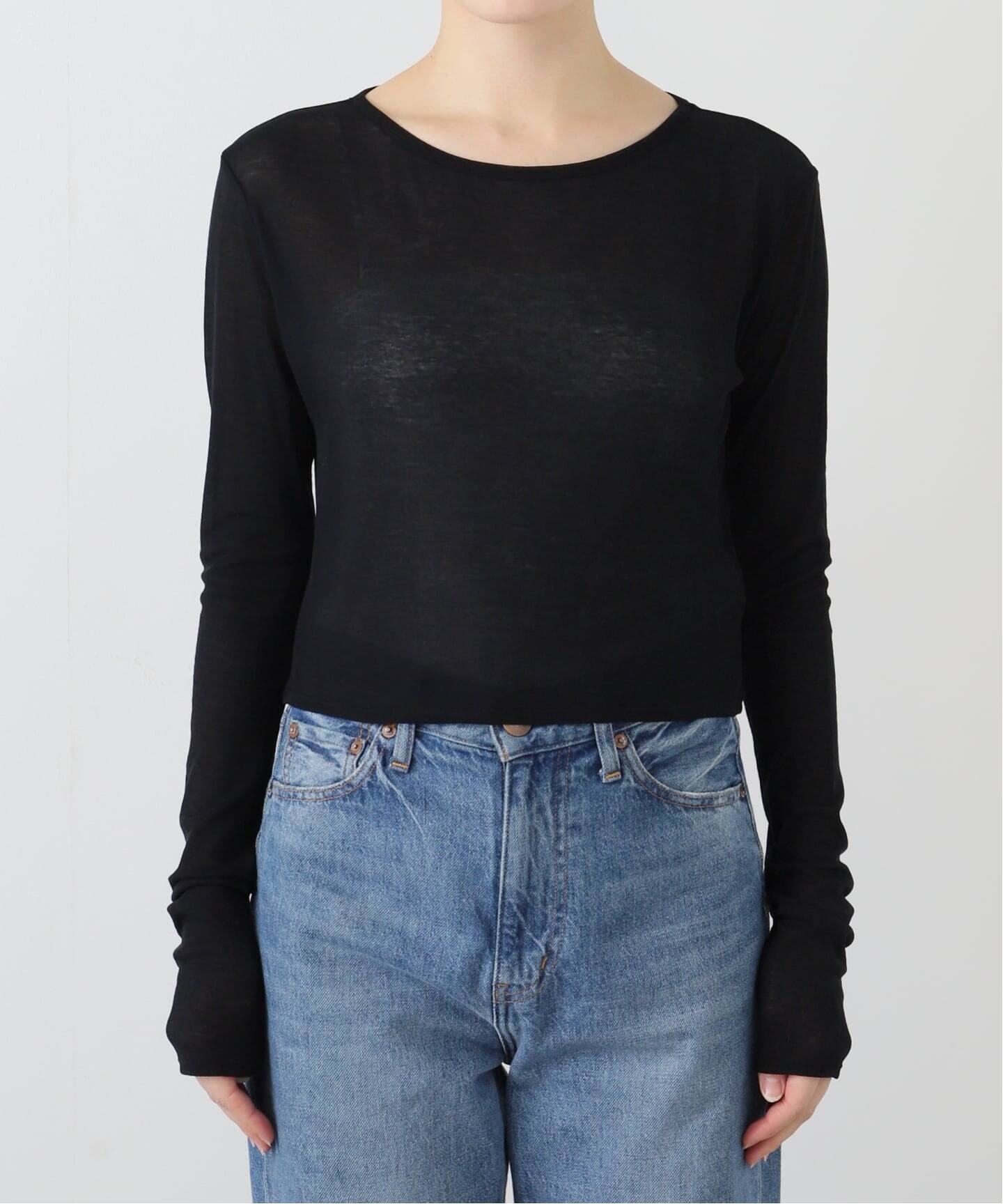 TU ES MON TRESOR/トゥ エ モン トレゾア】 Crew Neck Cropped Top（T
