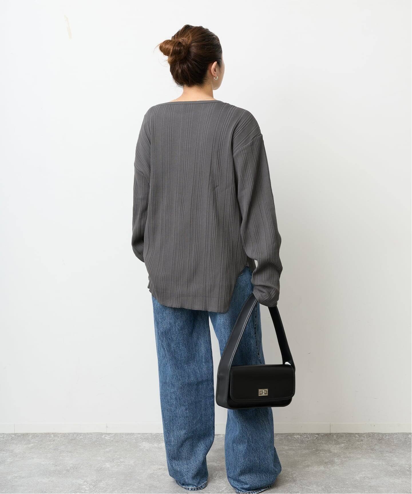 JOURNAL STANDARD (ジャーナルスタンダード) 別注【HEALTH KNIT/ヘルスニット】オフショルダーヘンリーネックPO 25070410001940 レッド FREE 別注【HEALTH KNIT/ヘルスニット】オフショルダーヘンリーネックPO（T