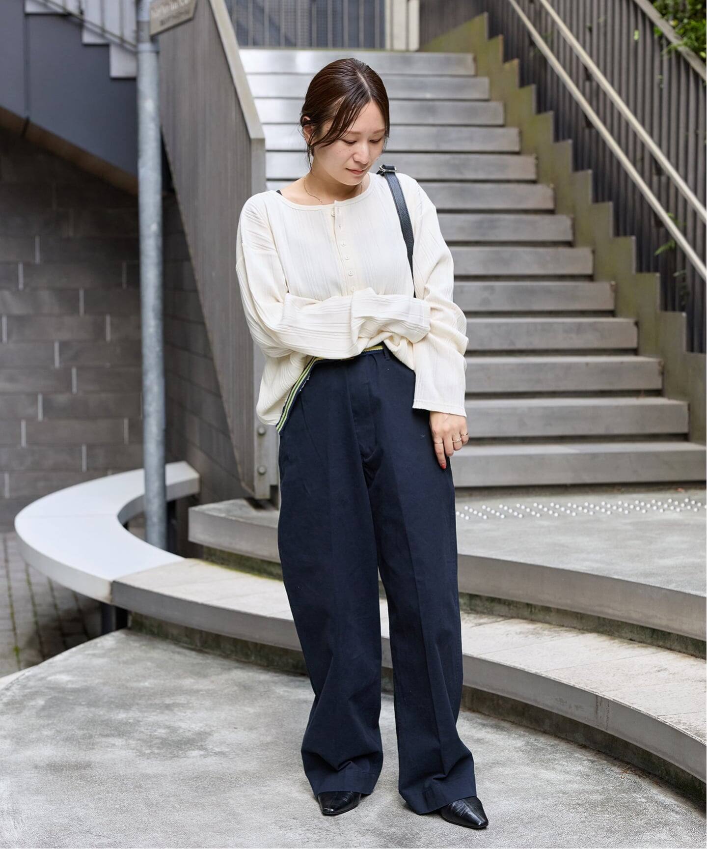 JOURNAL STANDARD (ジャーナルスタンダード) 別注【HEALTH KNIT/ヘルスニット】オフショルダーヘンリーネックPO 25070410001940 レッド FREE 別注【HEALTH KNIT/ヘルスニット】オフショルダーヘンリーネックPO（T