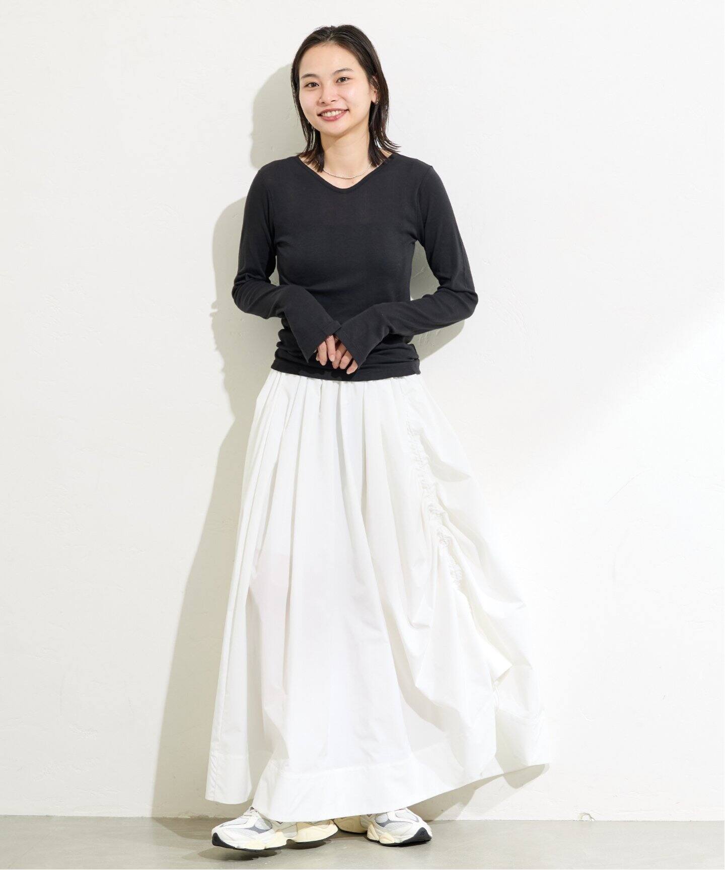 別注【MILLER/ミラー】 for JOURNAL STANDARD VネックリブL/S T
