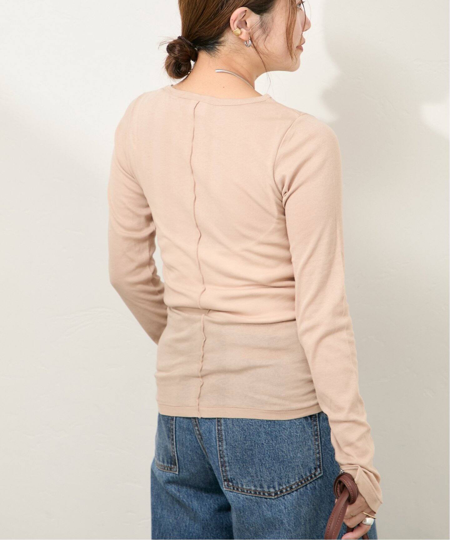 tシャツ 別注「MILLER/ミラー」 for JOURNAL STANDARD VネックリブL/S T レディース 別注【MILLER/ミラー】 for JOURNAL STANDARD VネックリブL/S T