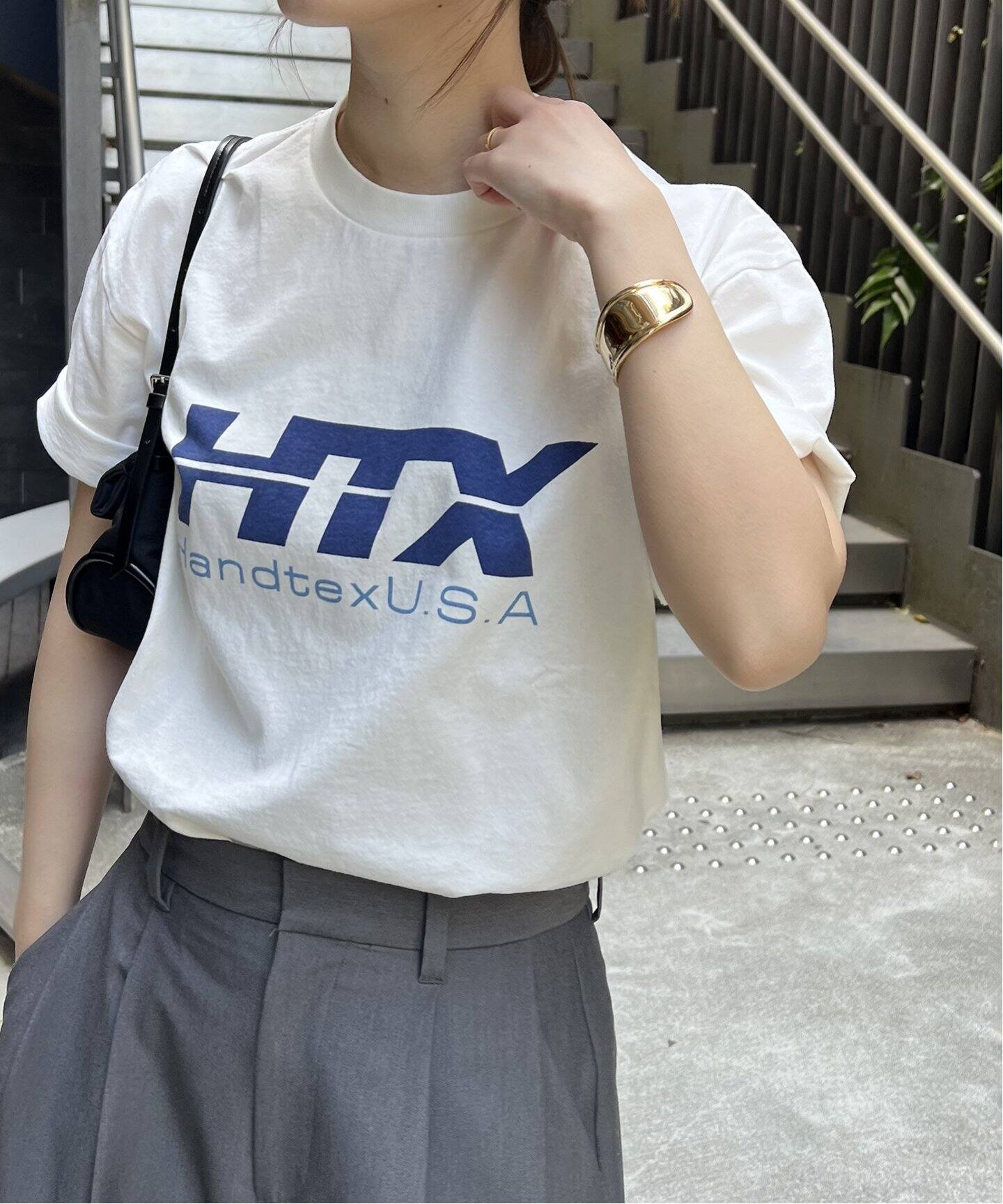 HANDTEX/ハンドテックス】プリントロゴT（Tシャツ／カットソー