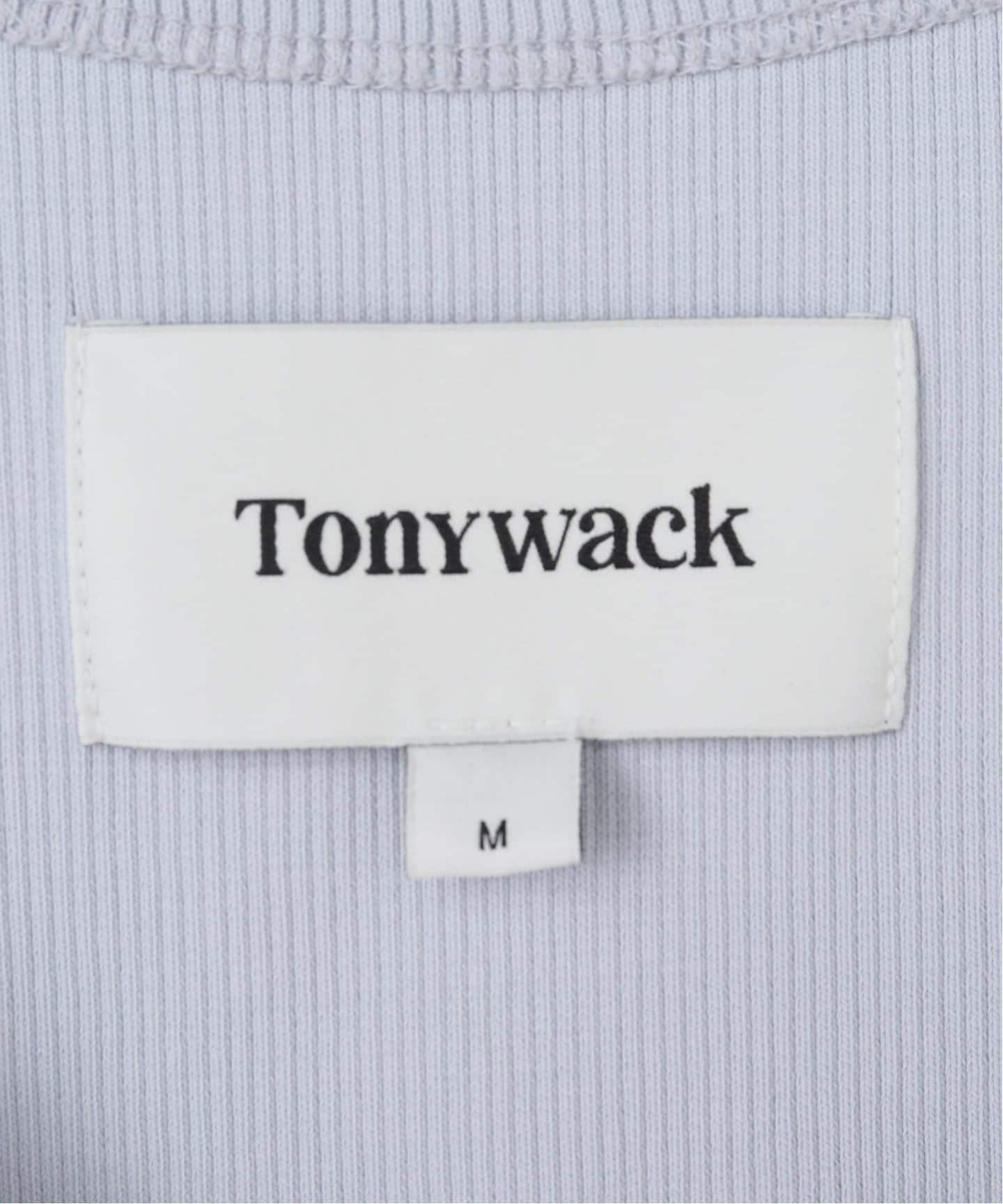 タンクトップ ノースリーブ 「TONY WACK/トニーワック」 RIBBED TANK TOP レディース TONY WACK/トニーワック】 RIBBED TANK TOP（タンクトップ