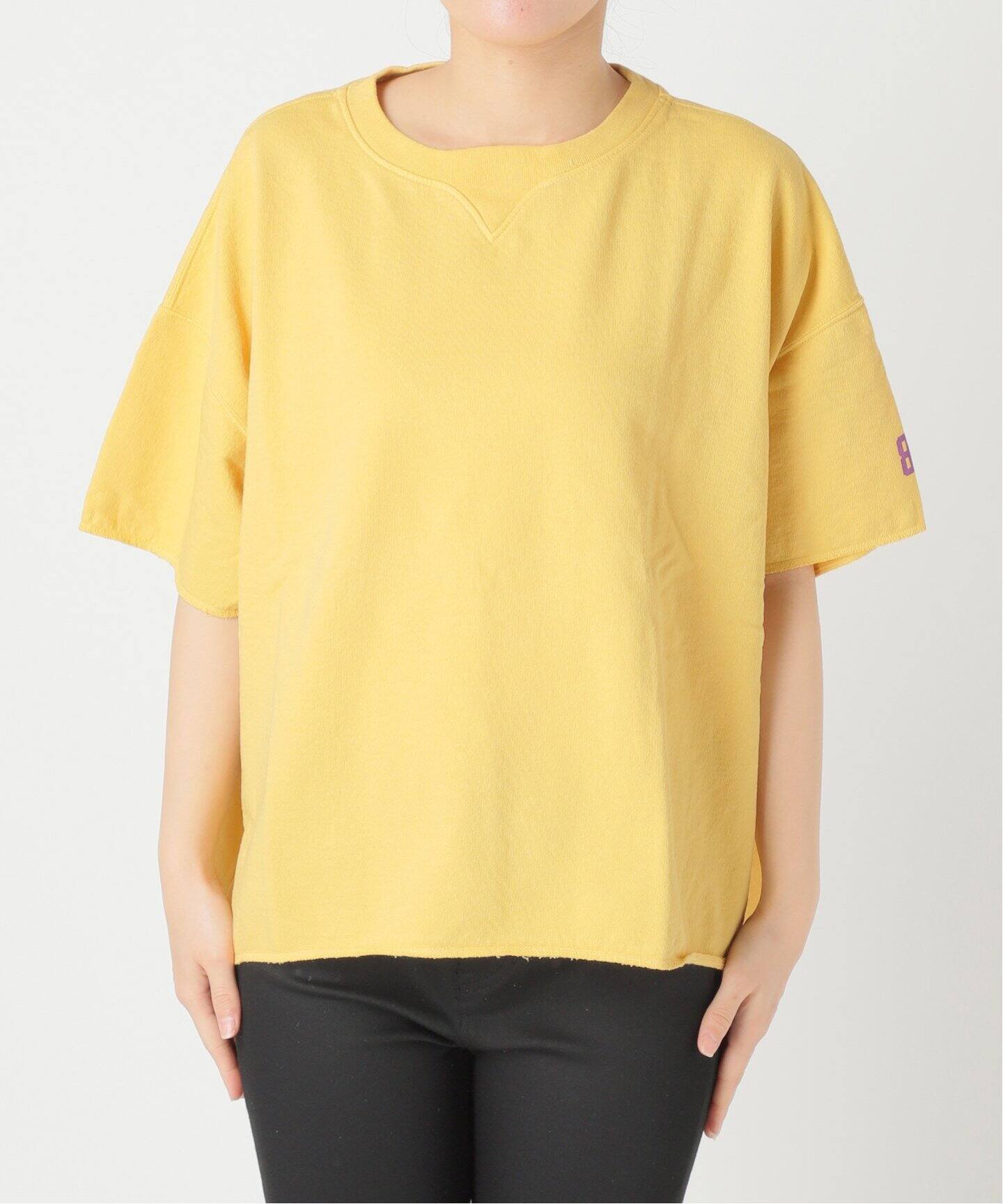 JOURNAL STANDARD ライディングハイ Tシャツ イエロー RIDING HIGH/ライディングハイ】7.5oz インレーs/s TEE：Tシャツ
