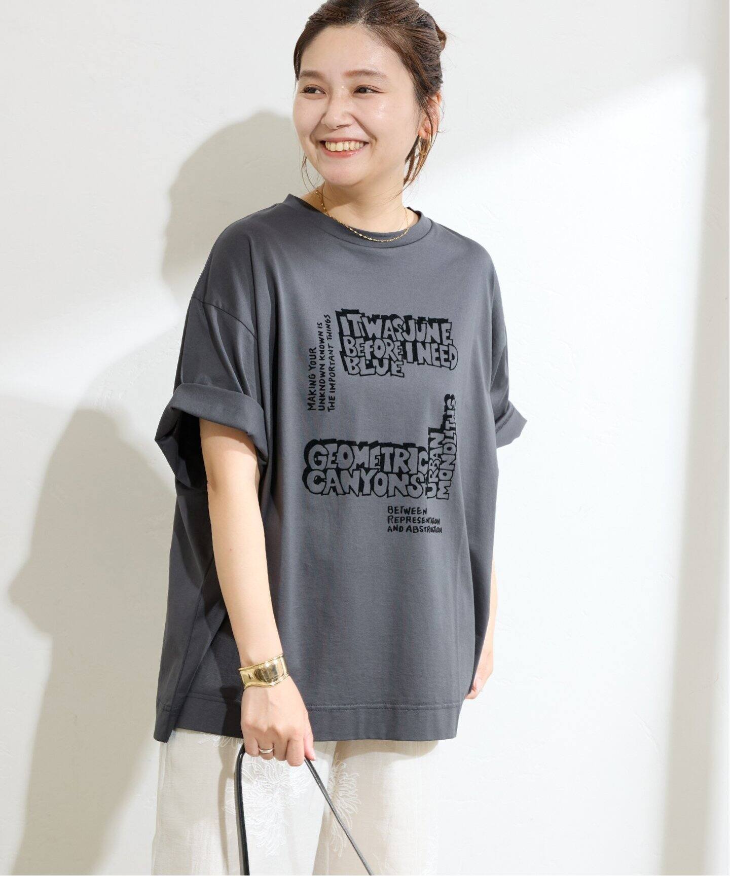 MM6 フロッキー加工Tシャツ 追加2》【GAKU*JS】 フロッキーT（Tシャツ／カットソー