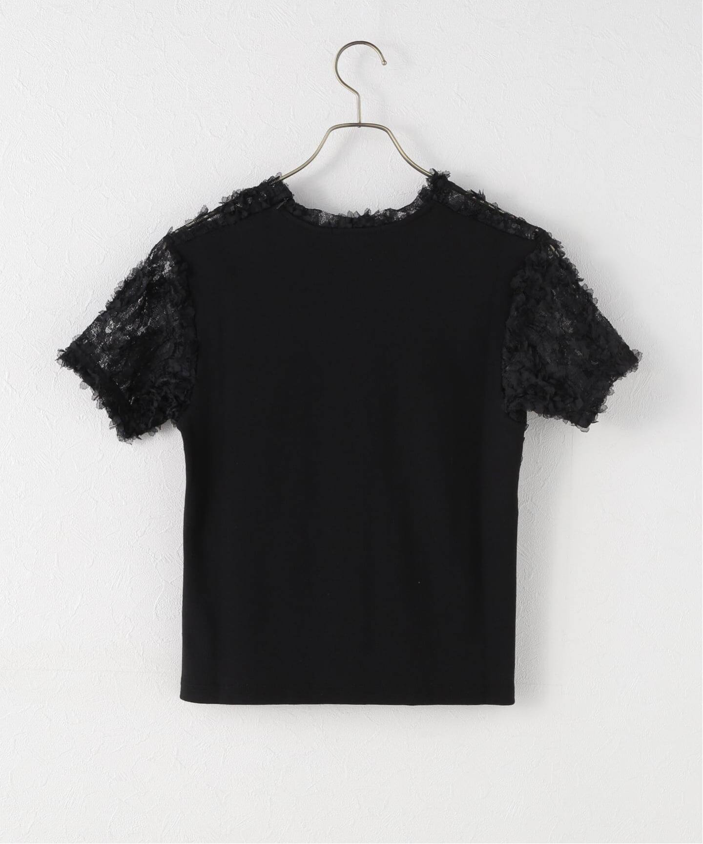 sakai バックレースTシャツカットソー サカイ☆星柄 バックレーストップス エンブロイダリー カットソー 半袖