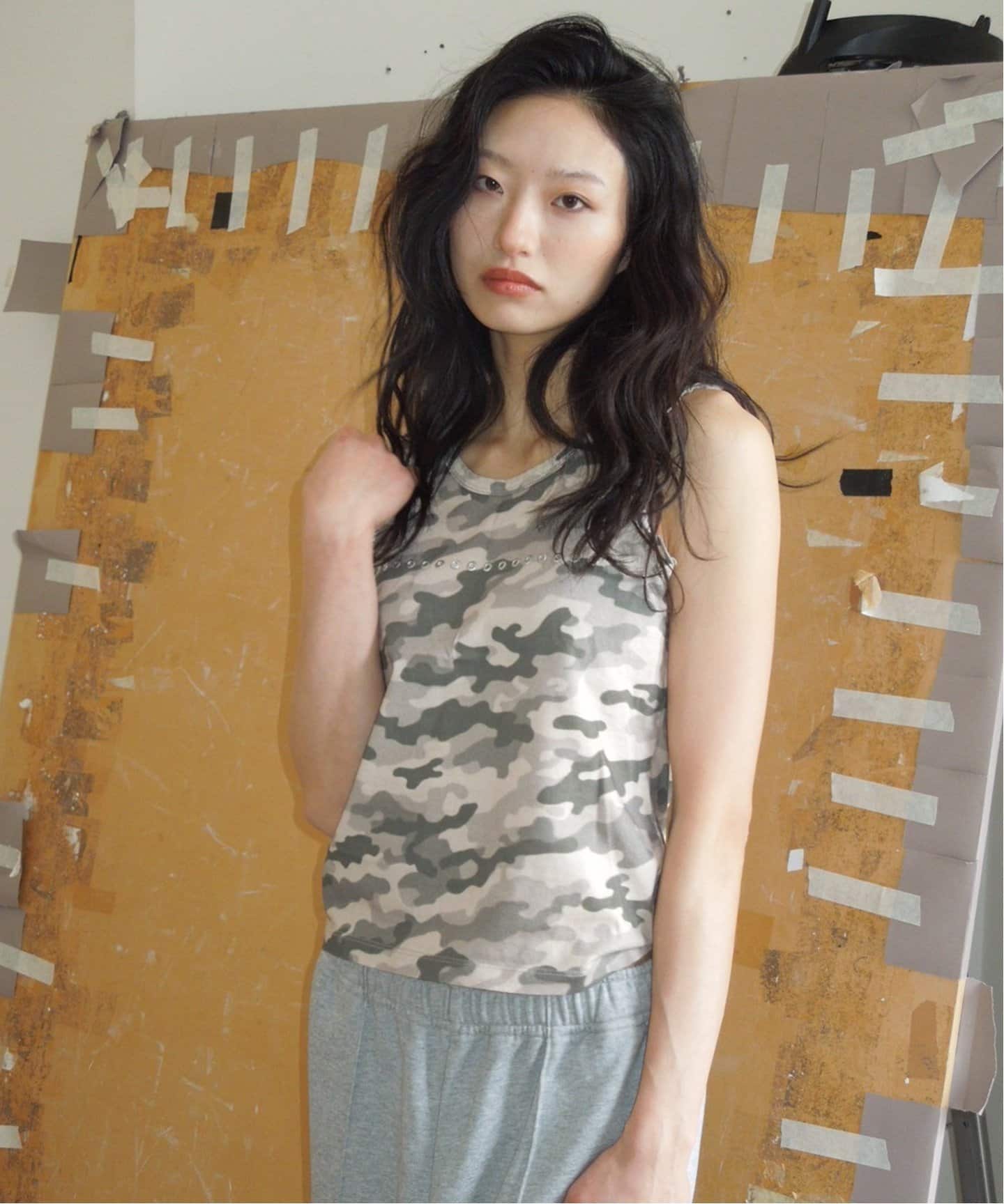 は*な様 oriens ホットフィットフリルタンクトップ　迷彩柄 ホットフィットフリル タンクトップ（タンクトップ）｜Oriens JOURNAL