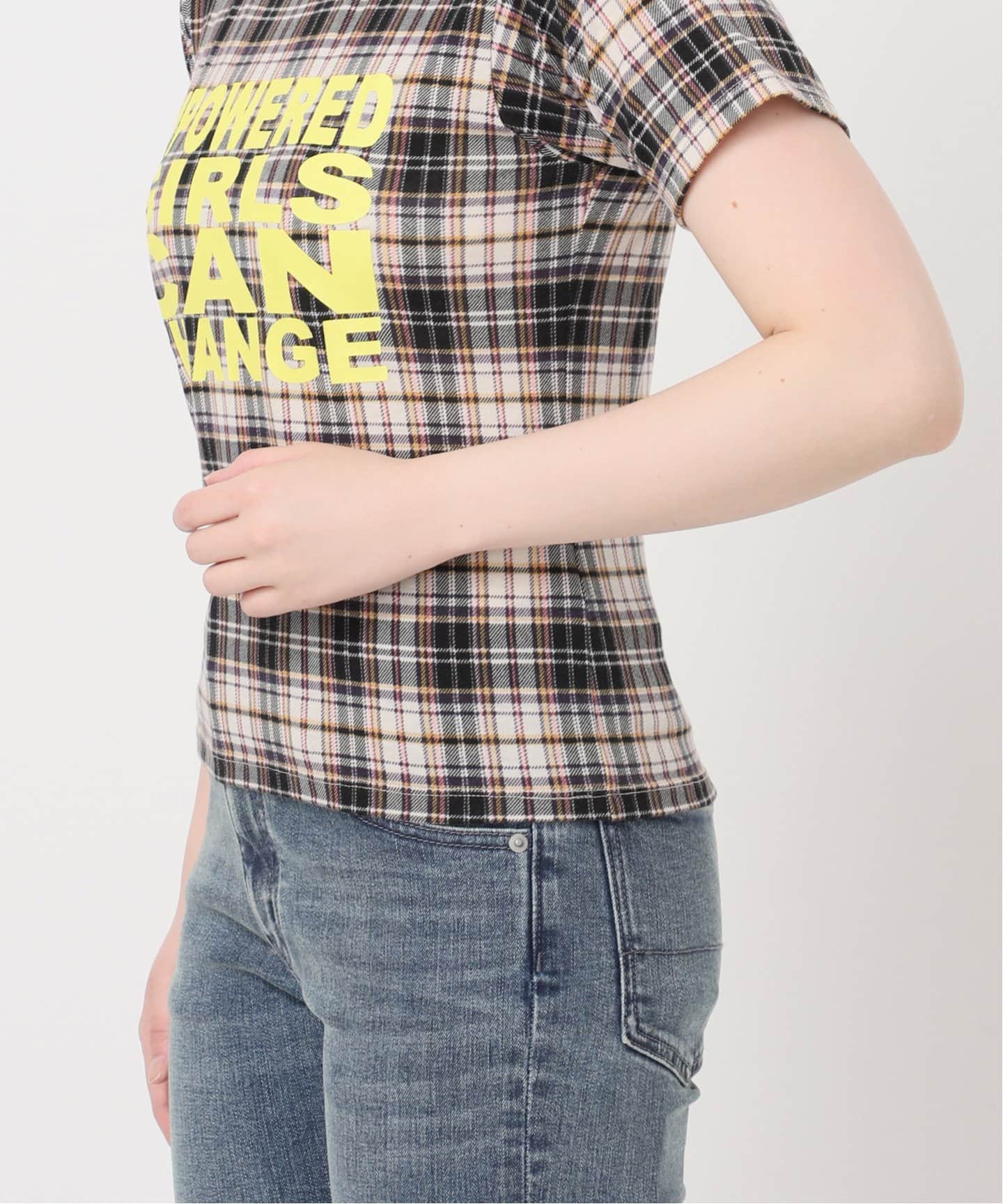 チェックグラフィックTEE（Tシャツ／カットソー）｜Oriens