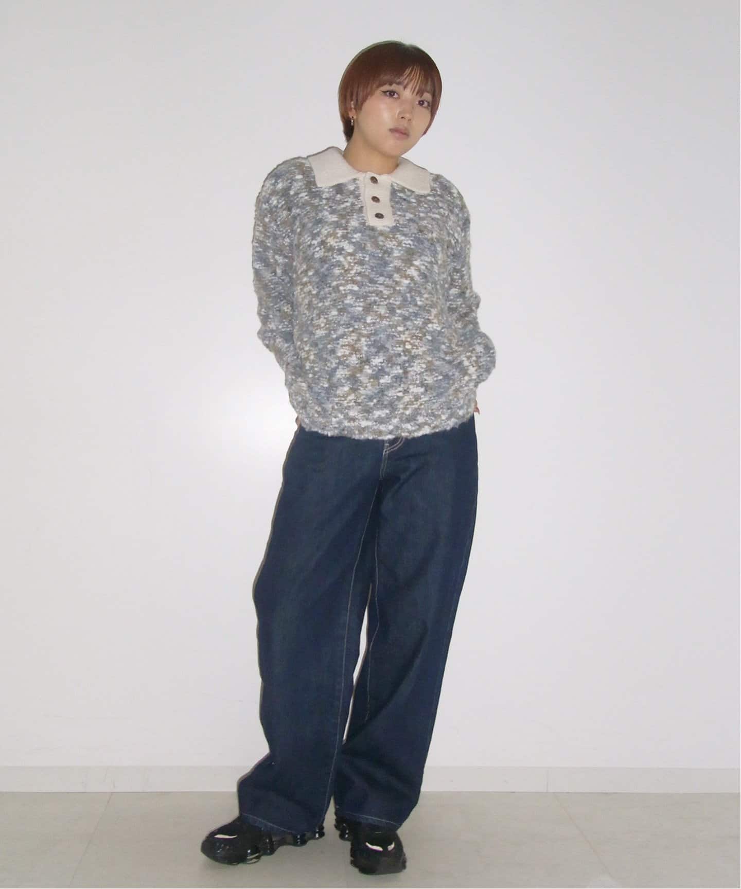 ニット セーター 「OBEY / オベイ」 REUBEN SWEATER POLO 151000096 レディース Oriens JOURNAL STANDARD｜【OBEY / オベイ】 REUBEN SWEATER