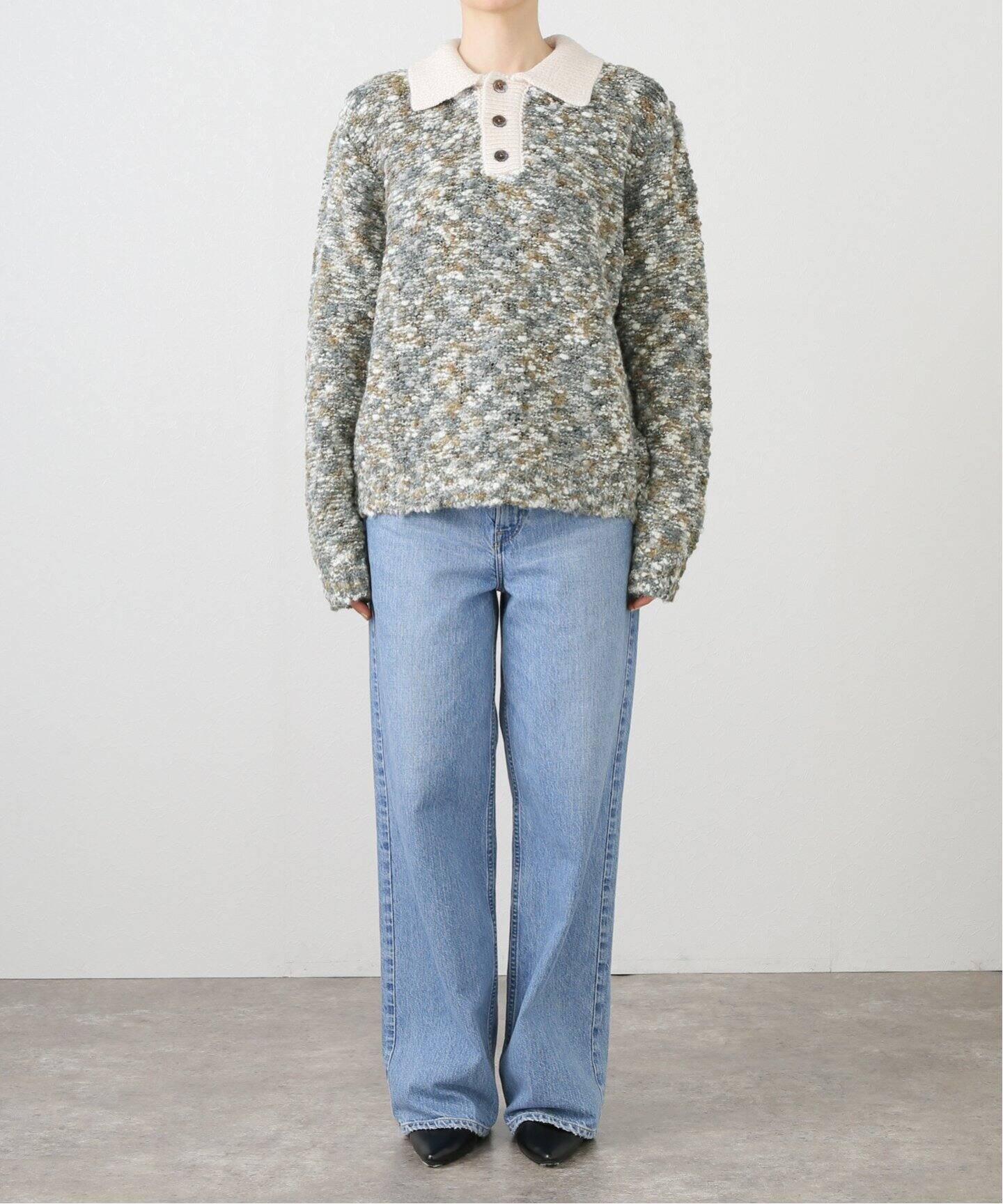 ニット セーター 「OBEY / オベイ」 REUBEN SWEATER POLO 151000096 レディース Oriens JOURNAL STANDARD｜【OBEY / オベイ】 REUBEN SWEATER