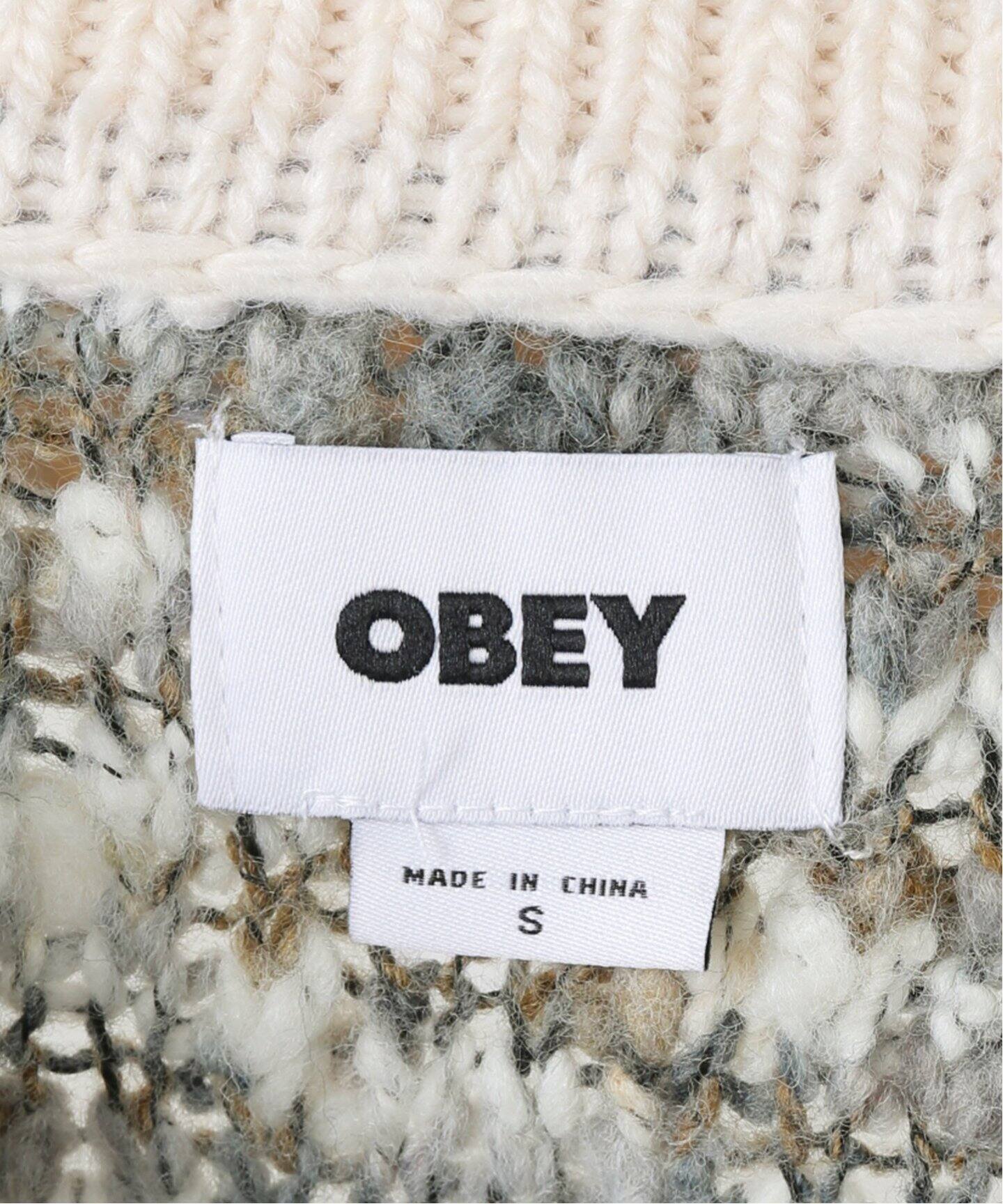 ニット セーター 「OBEY / オベイ」 REUBEN SWEATER POLO 151000096 レディース Oriens JOURNAL STANDARD｜【OBEY / オベイ】 REUBEN SWEATER