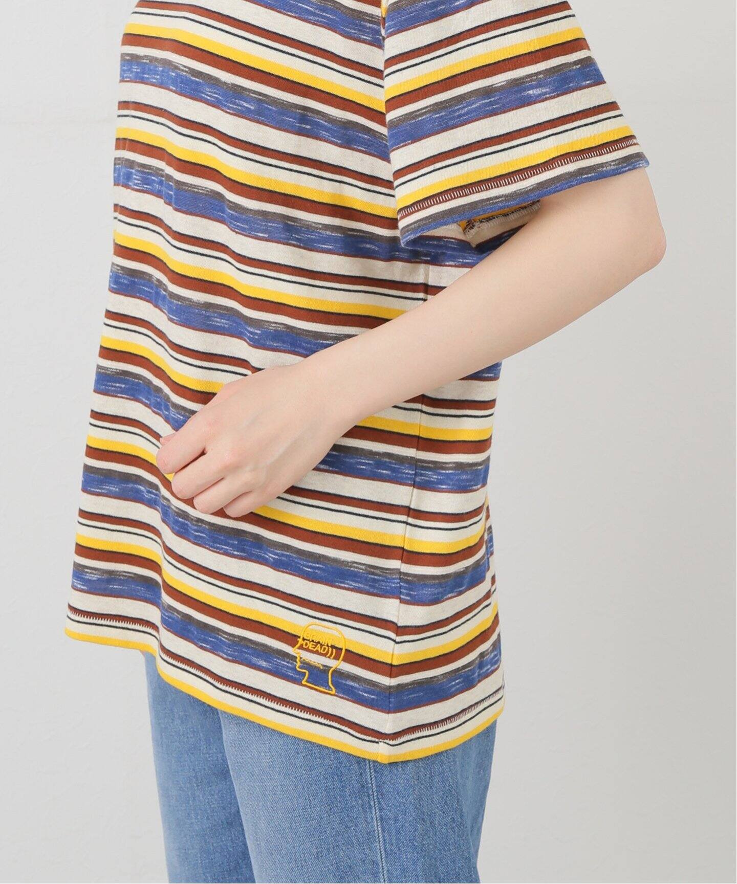 tシャツ 「BRAIN DEAD/ブレインデッド」 TONI STRIPE T-SHIRT T00004357D225 レディース メンズ Toni Stripe T-shirt - Blue Multi – Brain Dead