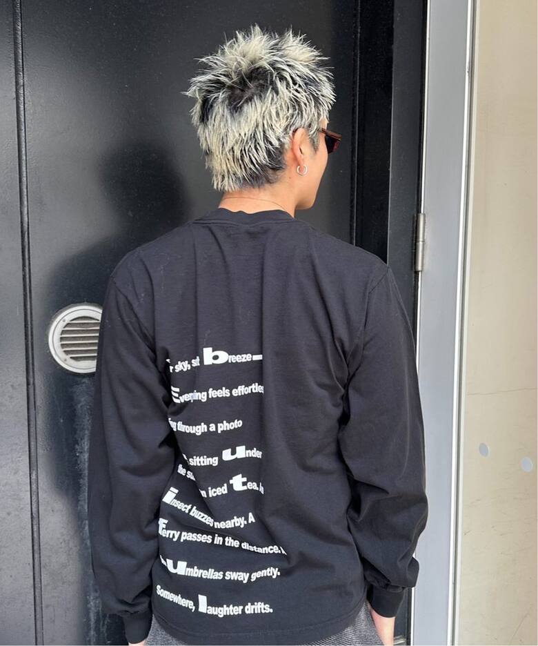 b.Eautiful/ビューティフル】Poem LS Shirt（Tシャツ／カットソー 