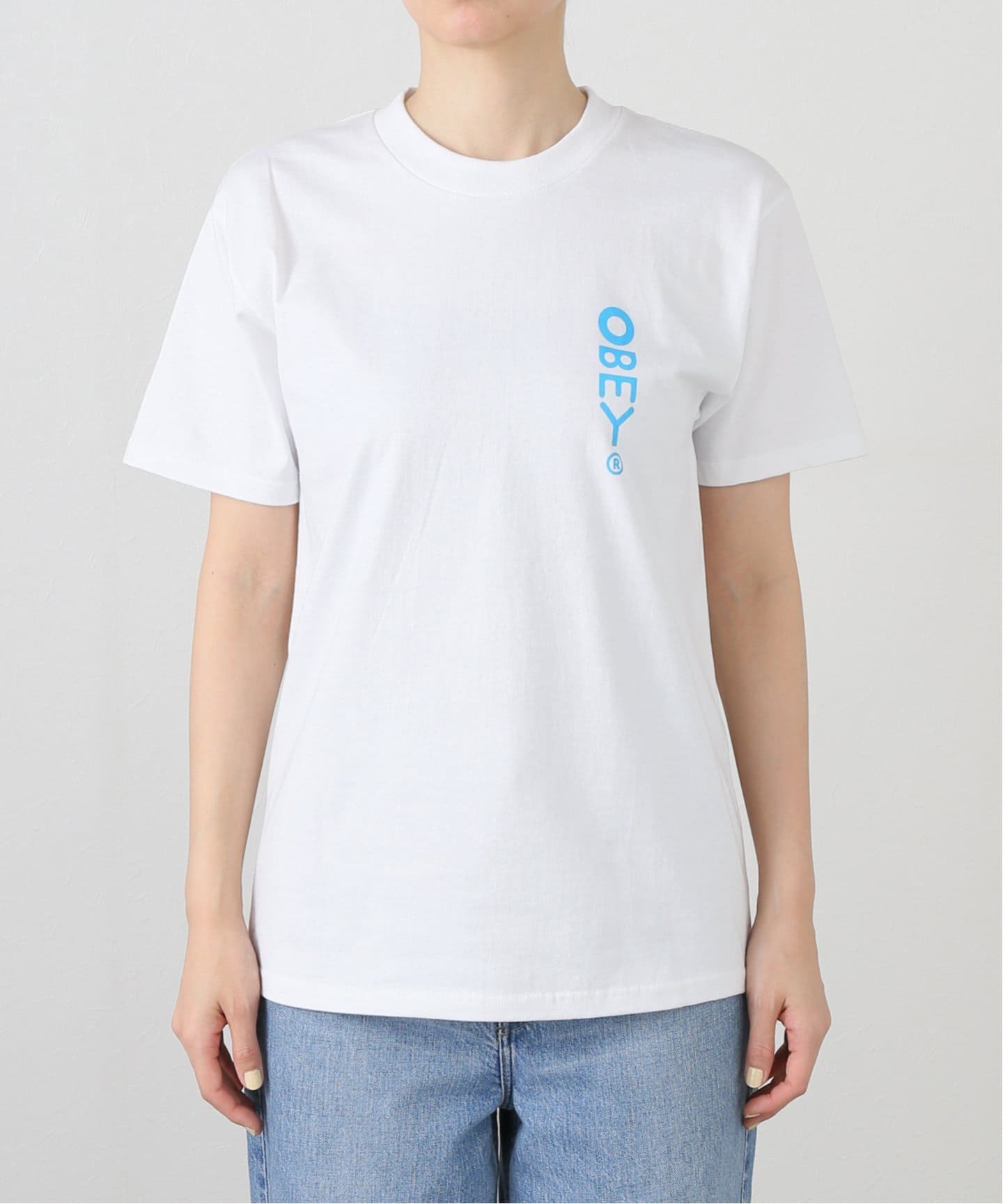 OBEYオベイUS限定オーガニックコットンボーダーTシャツＭ OBEY - OBEYオベイUS限定オーガニックコットンボーダーTシャツM