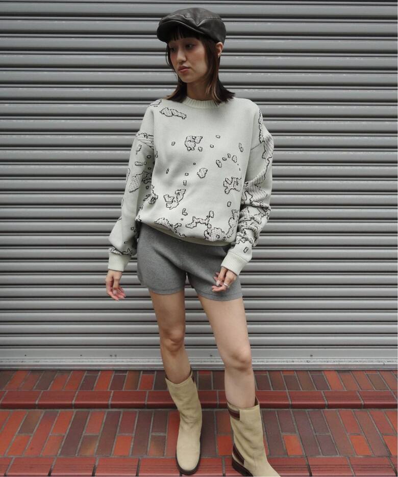 BAL/ バル】 JACQUARD COTTON CREWNECK SWEATER BAL-2166（ニット 