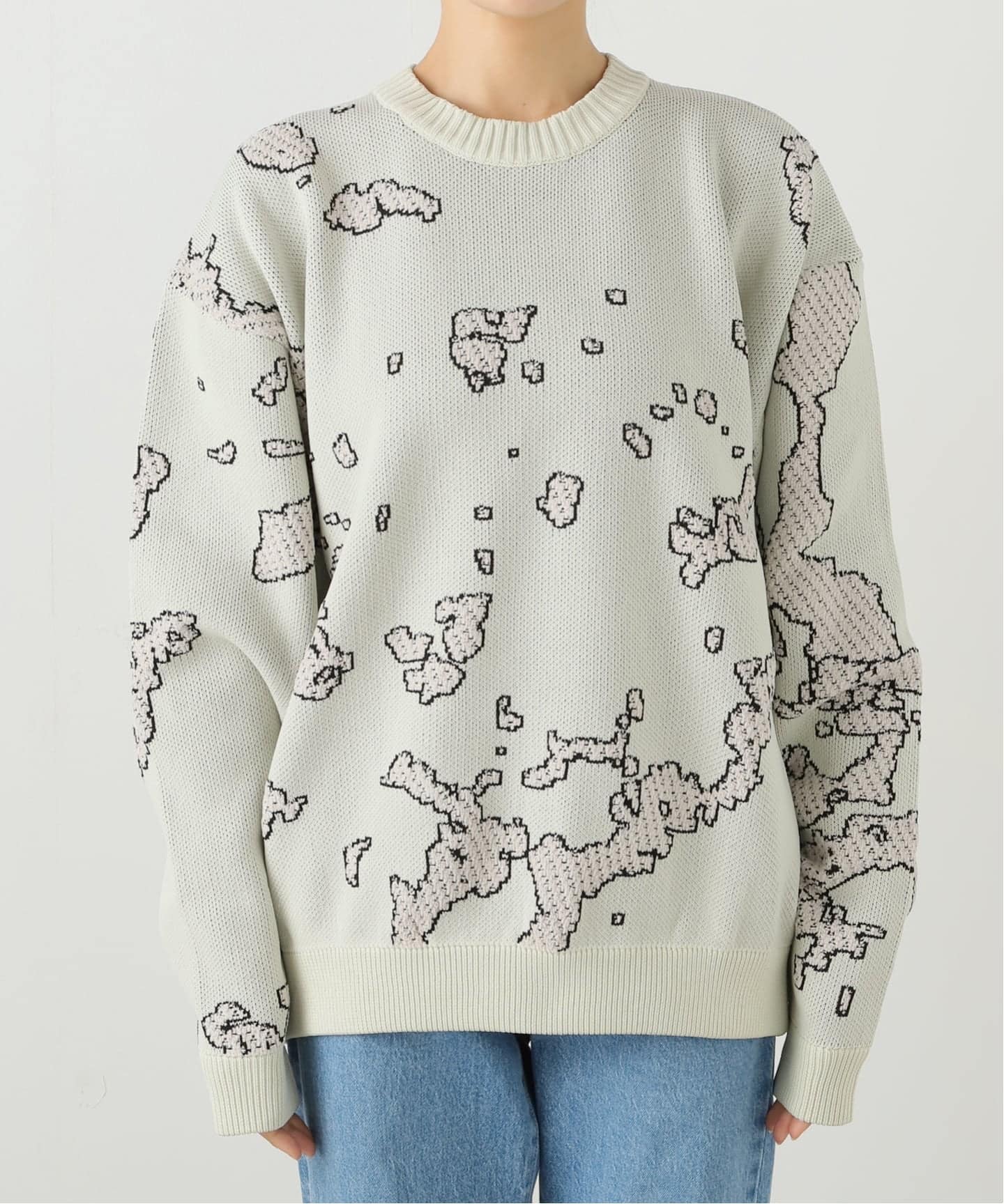 BAL/ バル】 JACQUARD COTTON CREWNECK SWEATER BAL-2166（ニット