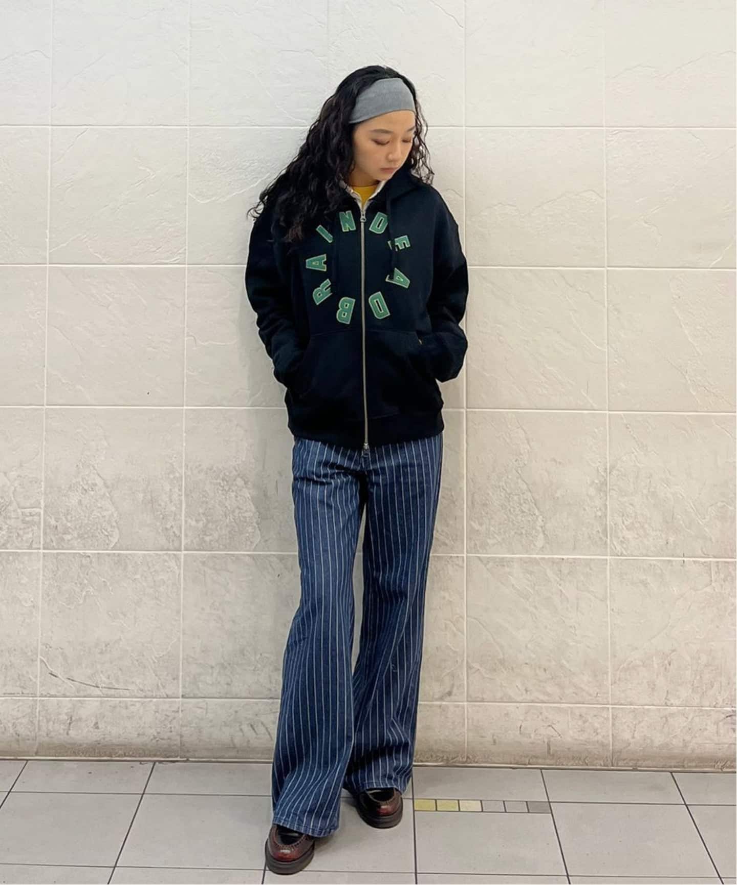 BRAIN DEAD/ブレインデッド】 COLLEGIATE ZIP UP HOODIE