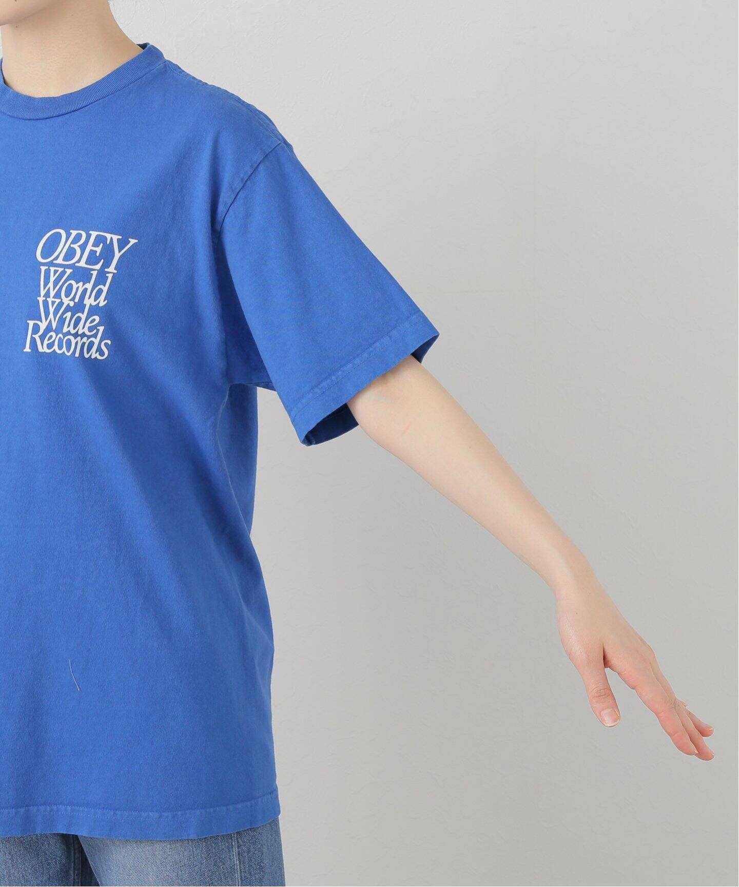 OBEY 売れ筋商品|||オベイ Tシャツ トップス レディース T-shirts Azure OBEY / オベイ】 OBEY WORLDWIDE 167924131-25U（Tシャツ
