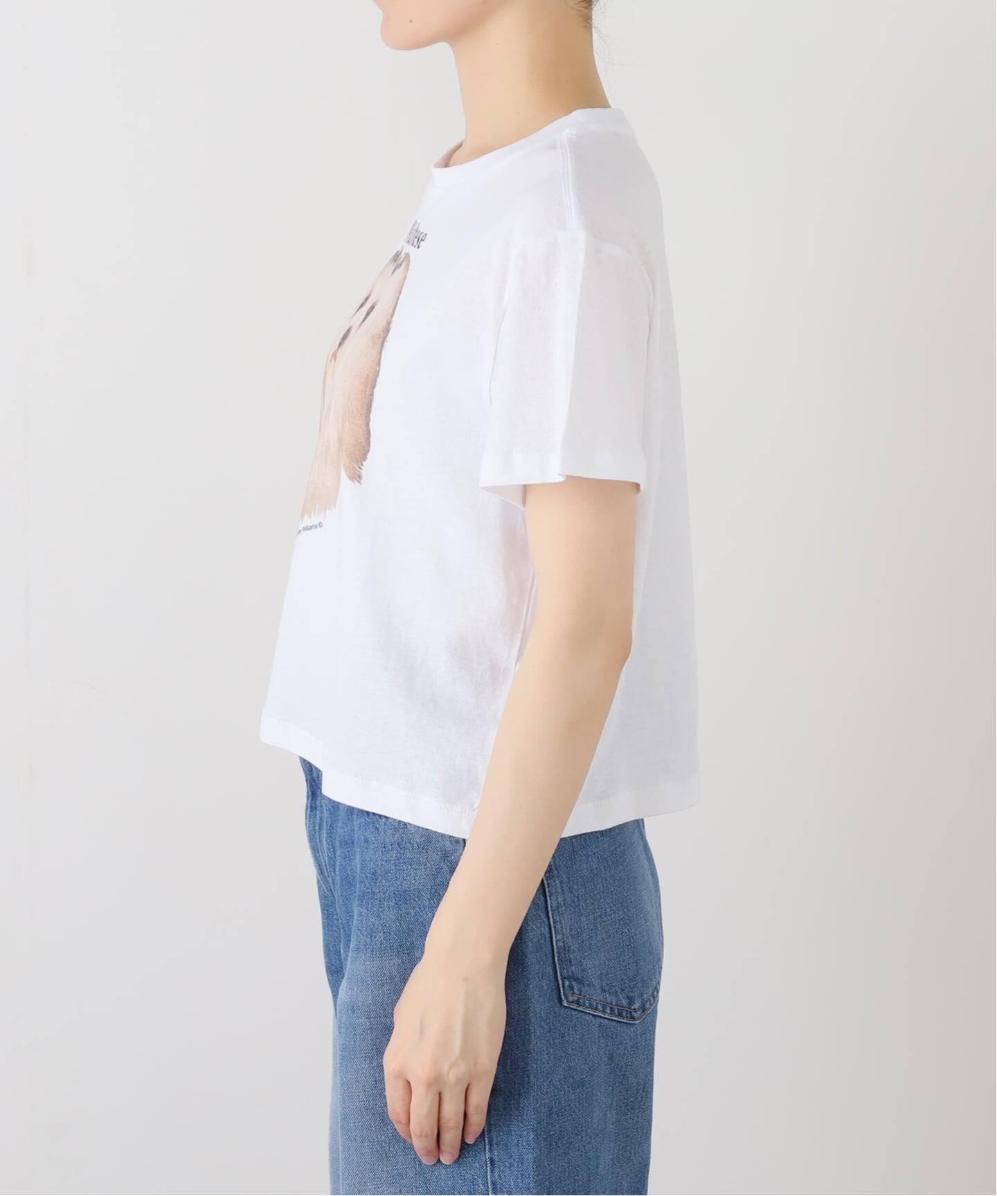 Ashley Williams / アシュリー・ウィリアムズ】 WHITE CROPPED T-SHIRT