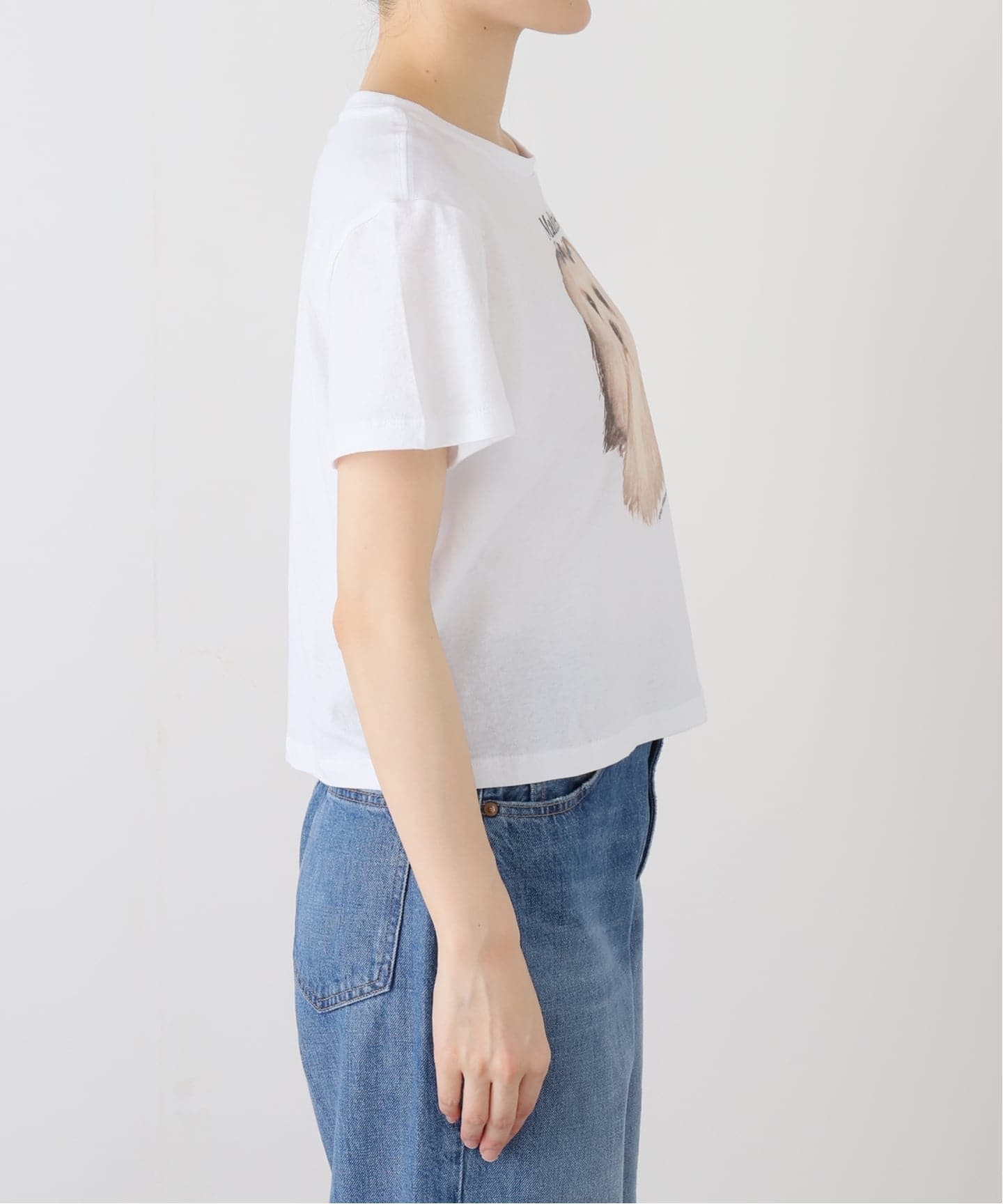 Ashley Williams / アシュリー・ウィリアムズ】 WHITE CROPPED T-SHIRT