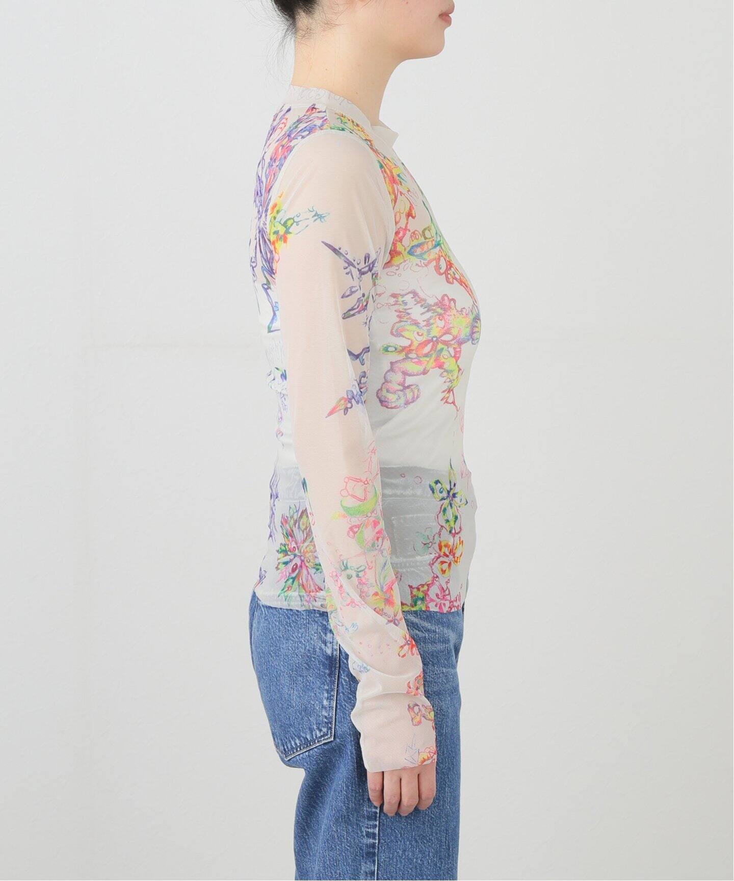 P.A.M/パム】FRACTAL MESH TOP - COCO STAR 3835-AOP（Tシャツ