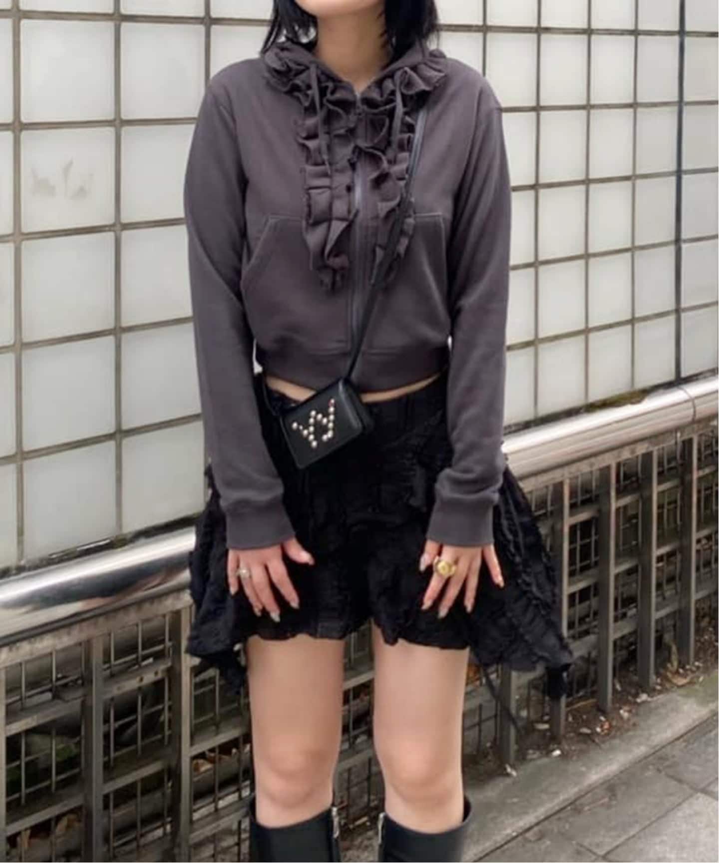OPEN YY / オープンワイワイ】RUFFLE HOODIE YY253JK002